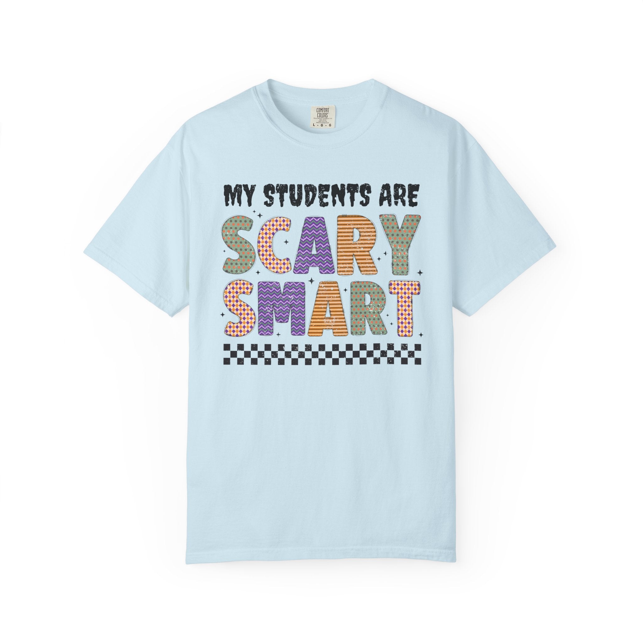 Halloween Teacher Tee Shirt for Elementary School Teacher: My Students Are Scary Smart, Spooky Season Second Grade Crew Matching Teacher Tee - Opal and June