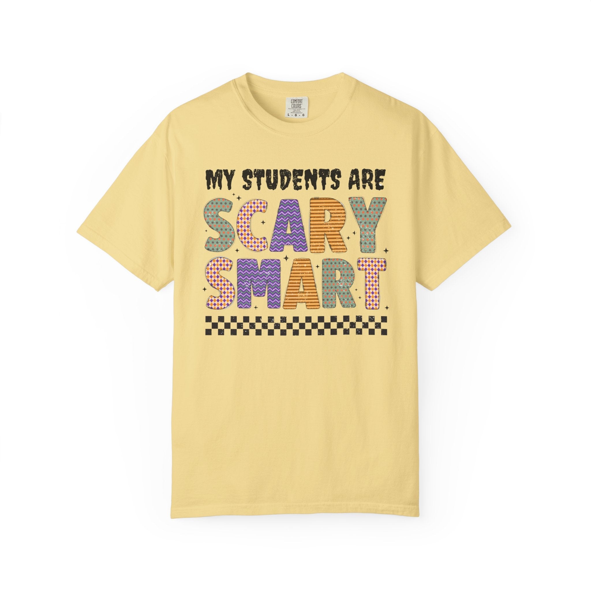 Halloween Teacher Tee Shirt for Elementary School Teacher: My Students Are Scary Smart, Spooky Season Second Grade Crew Matching Teacher Tee - Opal and June