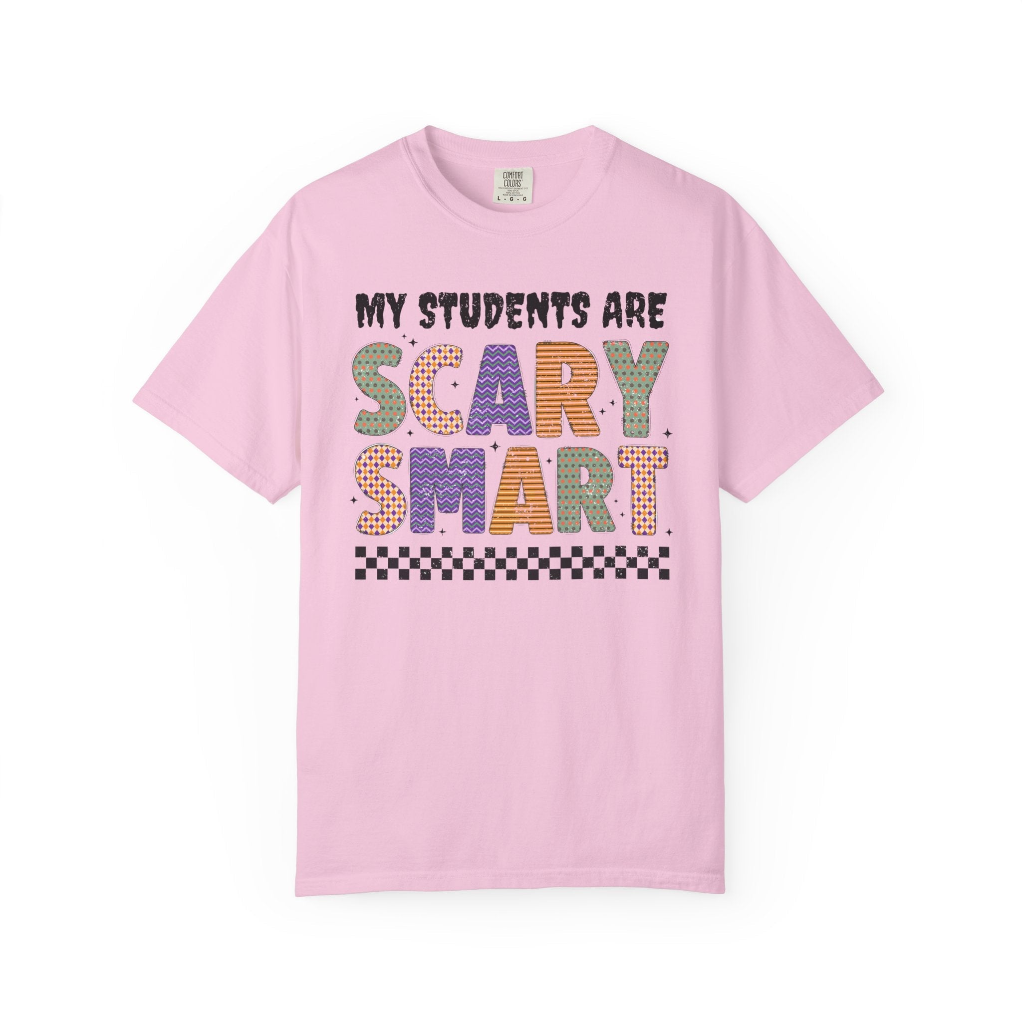 Halloween Teacher Tee Shirt for Elementary School Teacher: My Students Are Scary Smart, Spooky Season Second Grade Crew Matching Teacher Tee - Opal and June