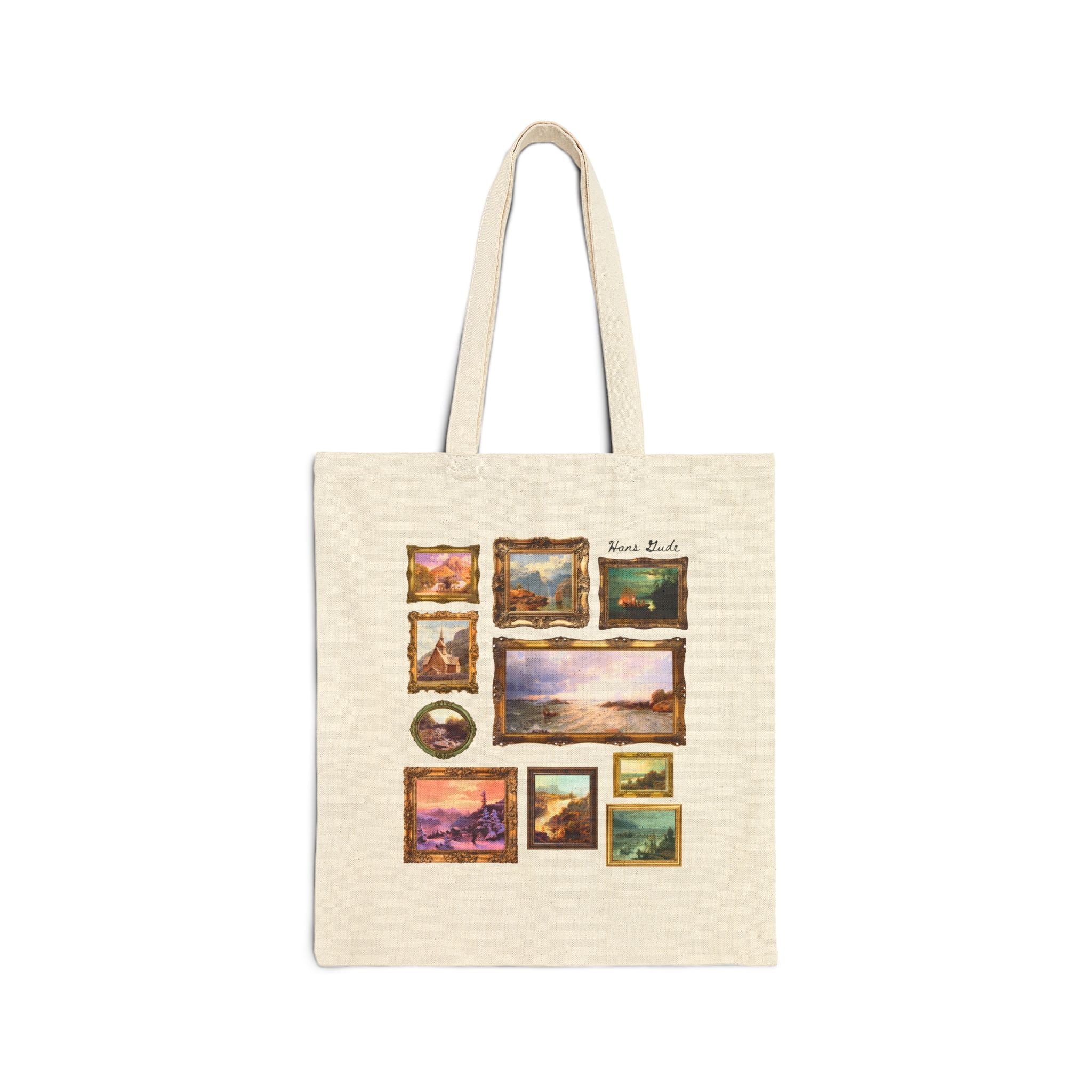 Hans Gude Art History Tote, Norwegian Romantic Nationalism Art Movement, European Art History Lover Gift, Colorful Landscape Paintings Tote - Opal and June
