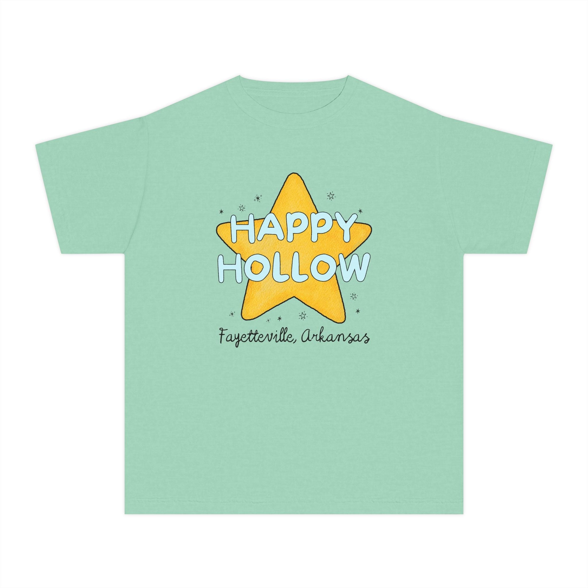Happy Hollow Elementary Kids Tee Shirt: Retro Star Design | FPS + Opal and June Kids Tee Shirt, Fayetteville Public Schools - Opal and June