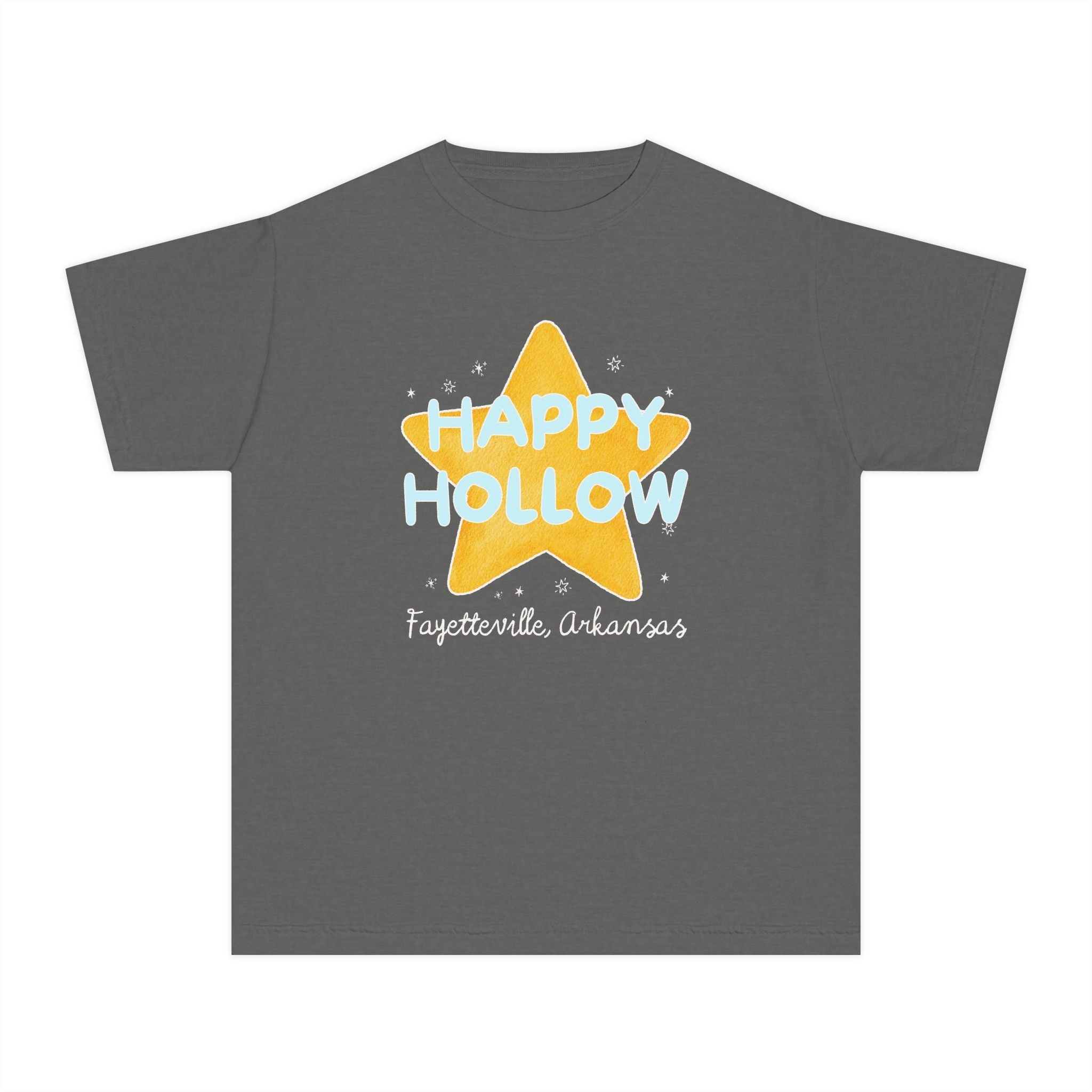 Happy Hollow Elementary Kids Tee Shirt: Retro Star Design | FPS + Opal and June Kids Tee Shirt, Fayetteville Public Schools - Opal and June