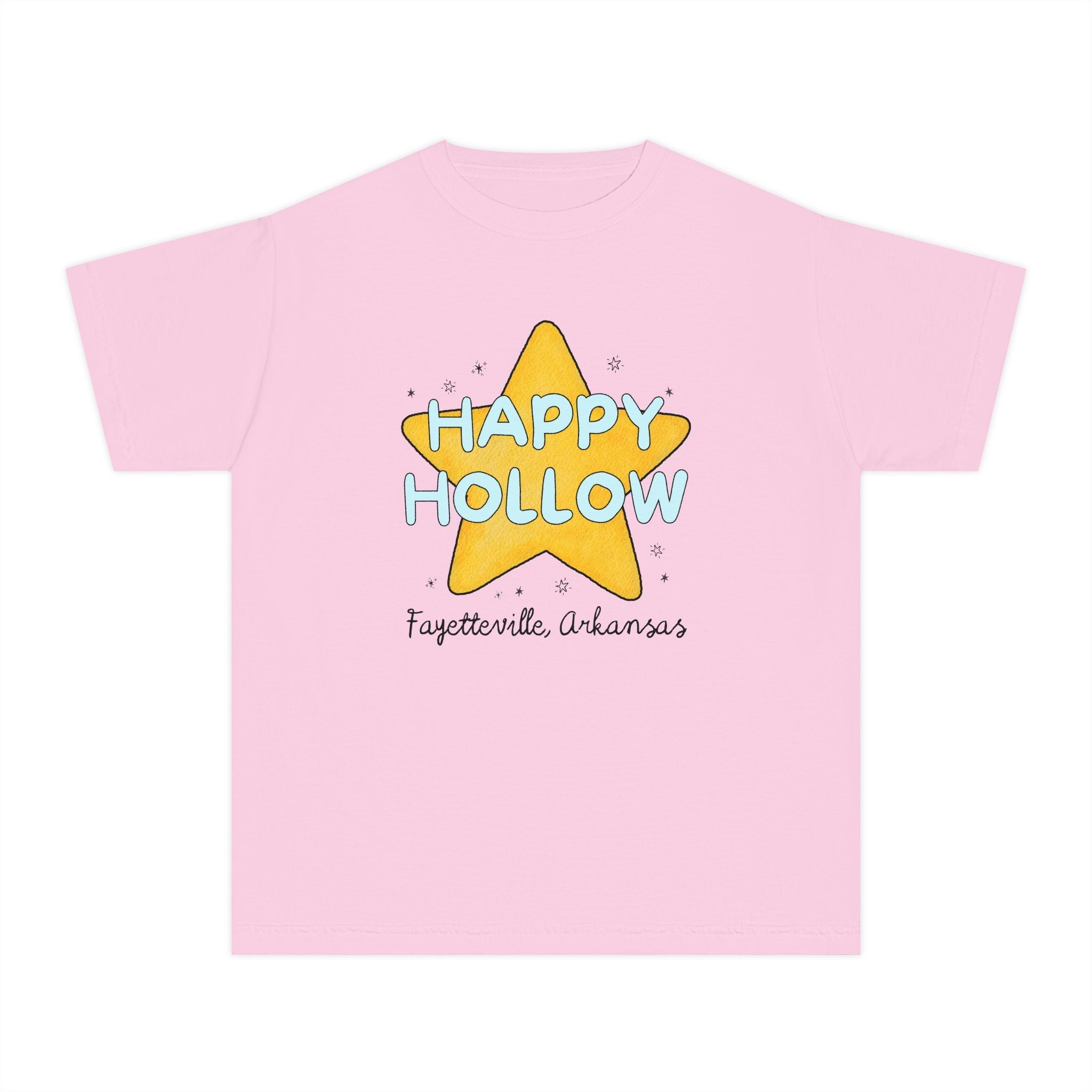 Happy Hollow Elementary Kids Tee Shirt: Retro Star Design | FPS + Opal and June Kids Tee Shirt, Fayetteville Public Schools - Opal and June