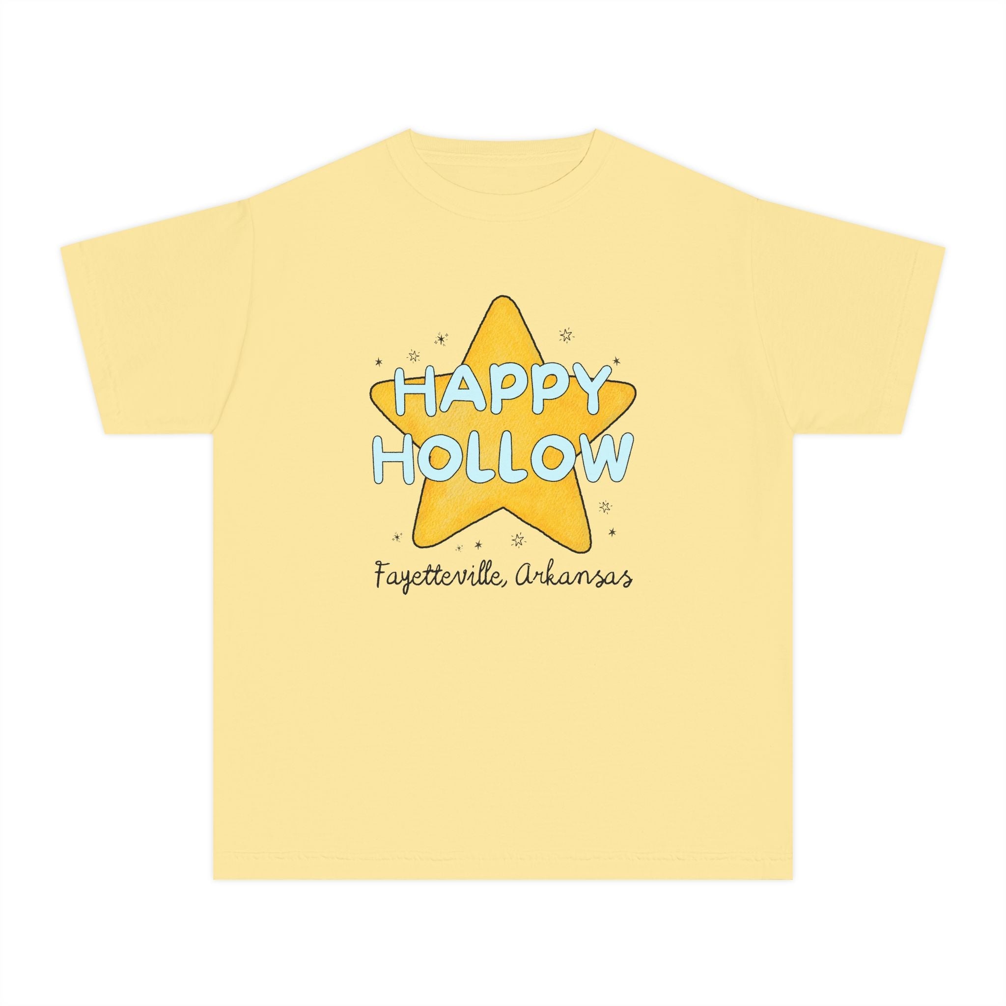 Happy Hollow Elementary Kids Tee Shirt: Retro Star Design | FPS + Opal and June Kids Tee Shirt, Fayetteville Public Schools - Opal and June