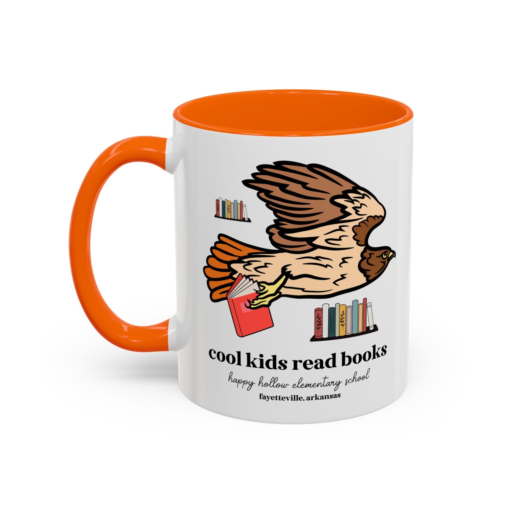 Happy Hollow Elementary School 11 Oz Coffee Mug: Cool Kids Read Books | FPS + Opal and June Coffee Mug, Fayetteville Public Schools - Opal and June