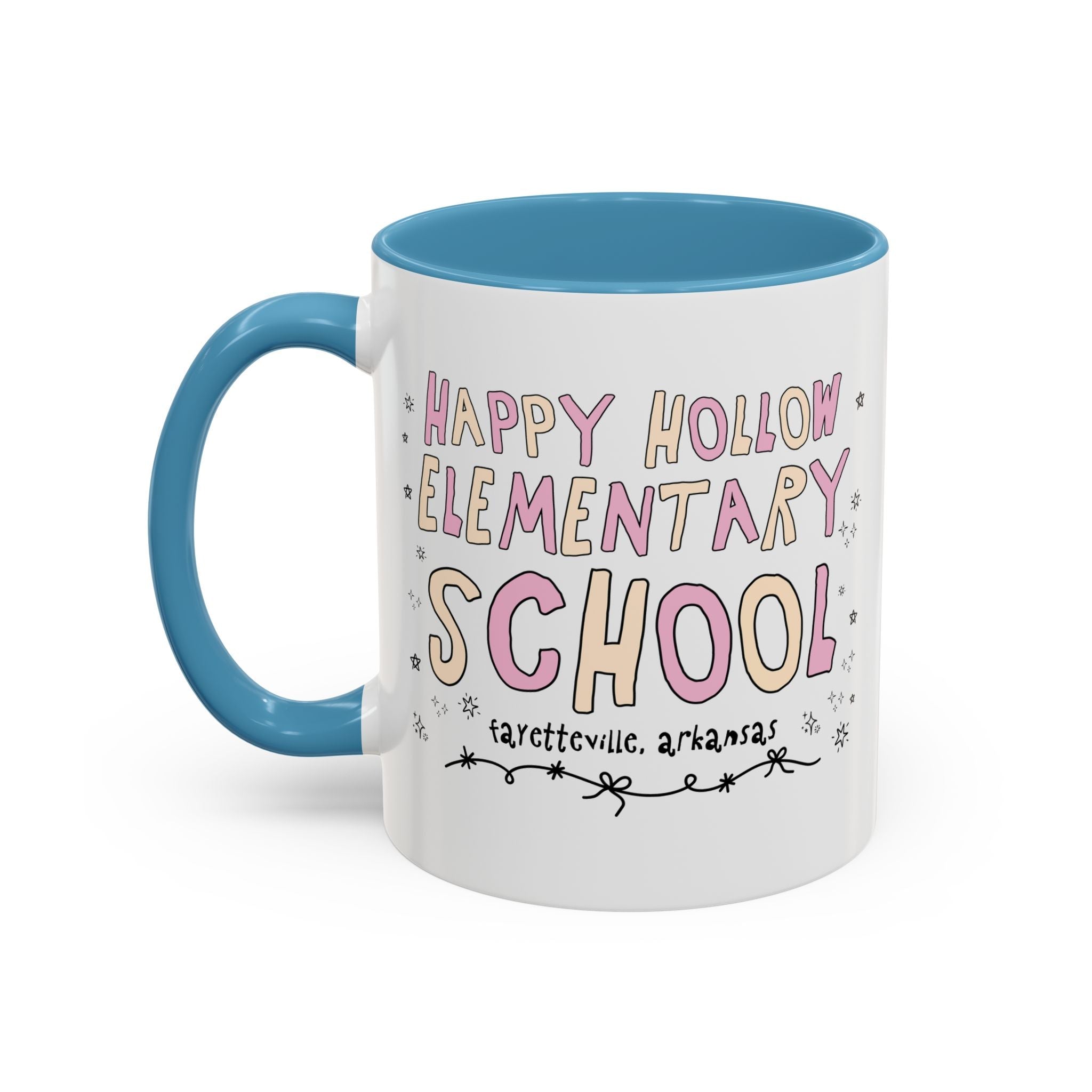 Happy Hollow Elementary School 11 Oz Coffee Mug: Pink and Beige - Opal and June