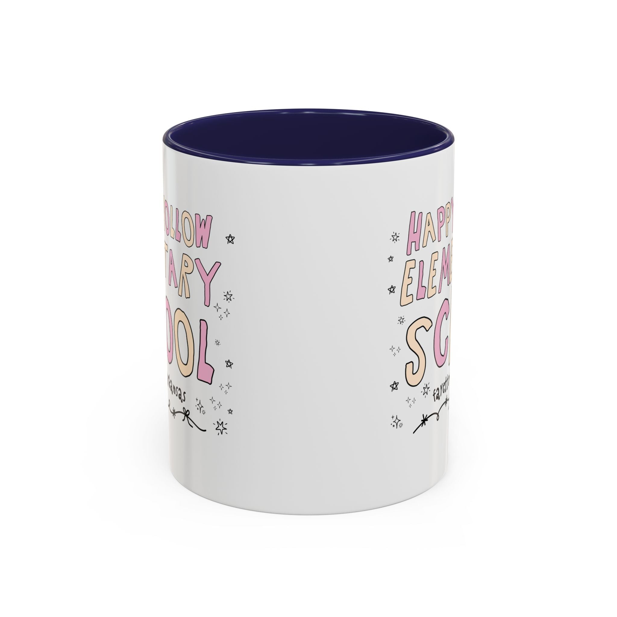 Happy Hollow Elementary School 11 Oz Coffee Mug: Pink and Beige - Opal and June