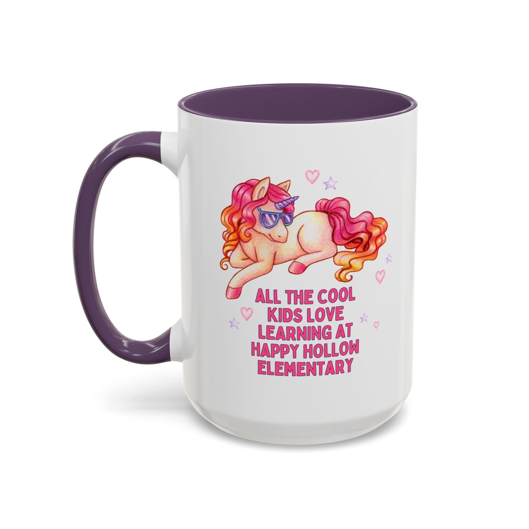 Happy Hollow Elementary School Coffee Mug: Cool Kids Unicorn | FPS + Opal and June Coffee Mug, Fayetteville Public Schools - Opal and June