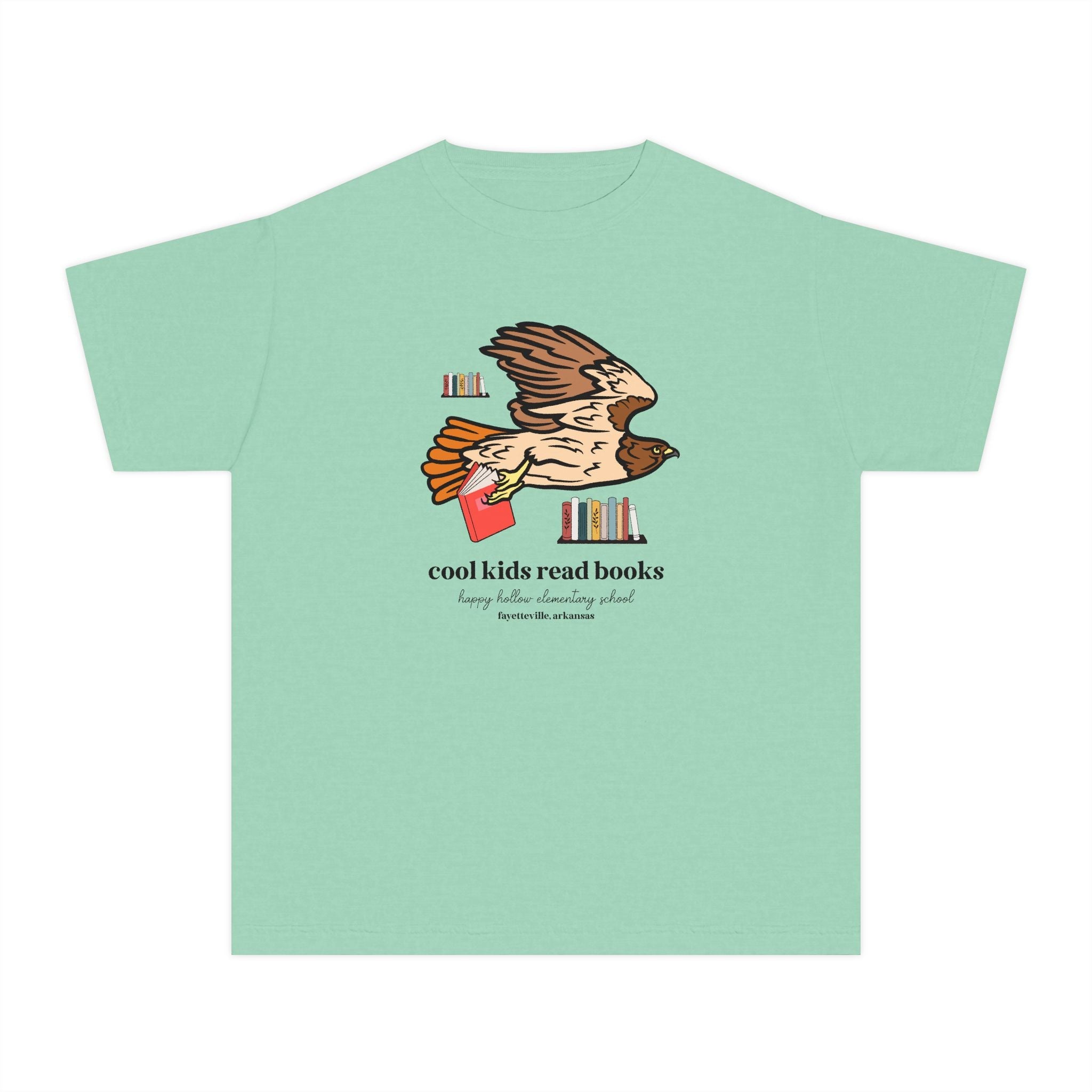 Happy Hollow Elementary School Kids Tee Shirt: Cool Kids Read Books | FPS + Opal and June Kids Tee Shirt, Fayetteville Public Schools - Opal and June