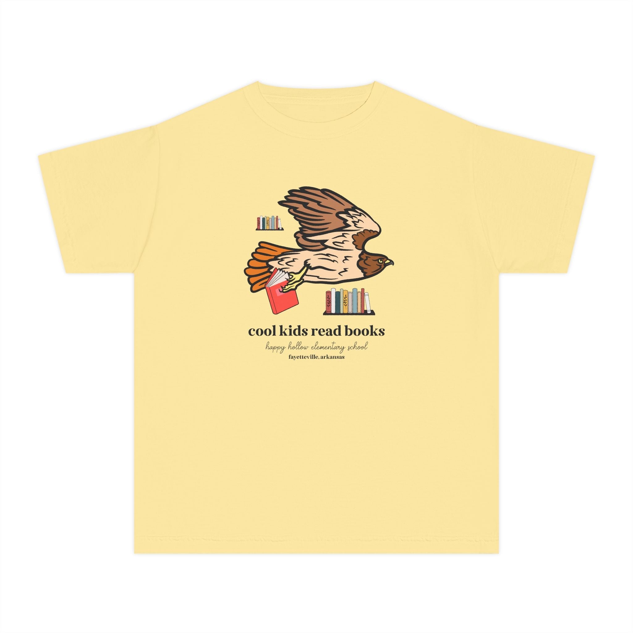 Happy Hollow Elementary School Kids Tee Shirt: Cool Kids Read Books | FPS + Opal and June Kids Tee Shirt, Fayetteville Public Schools - Opal and June