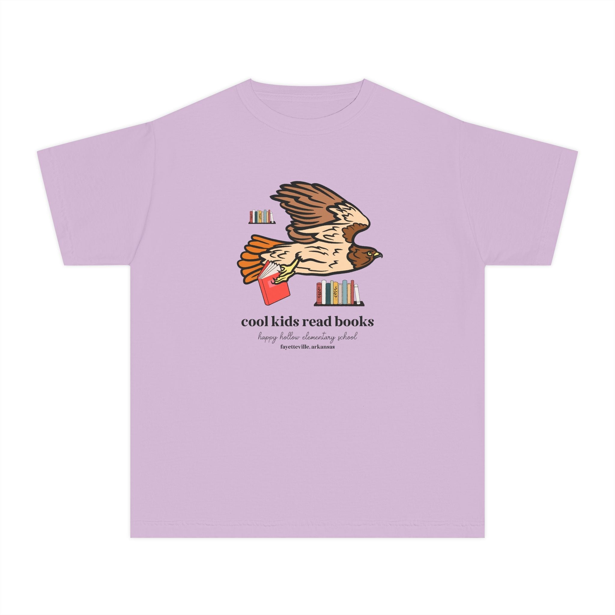 Happy Hollow Elementary School Kids Tee Shirt: Cool Kids Read Books | FPS + Opal and June Kids Tee Shirt, Fayetteville Public Schools - Opal and June