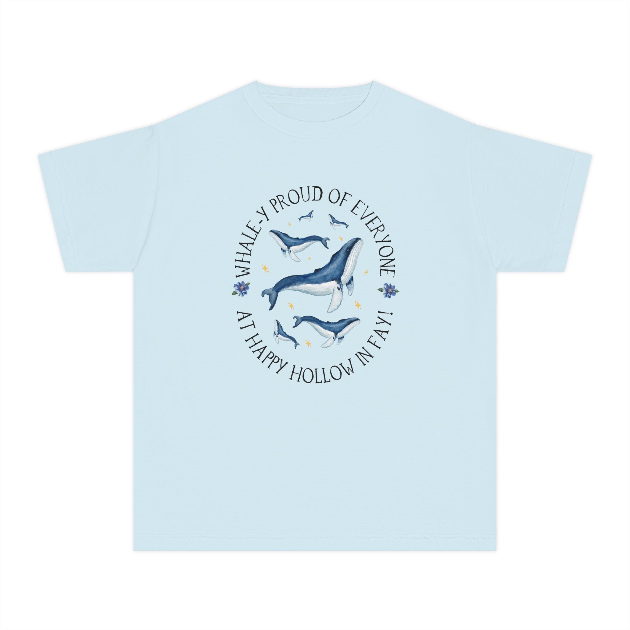 Happy Hollow Elementary School Kids Tee Shirt: Whale - y Proud | FPS + Opal and June Kids Tee Shirt, Fayetteville Public Schools - Opal and June