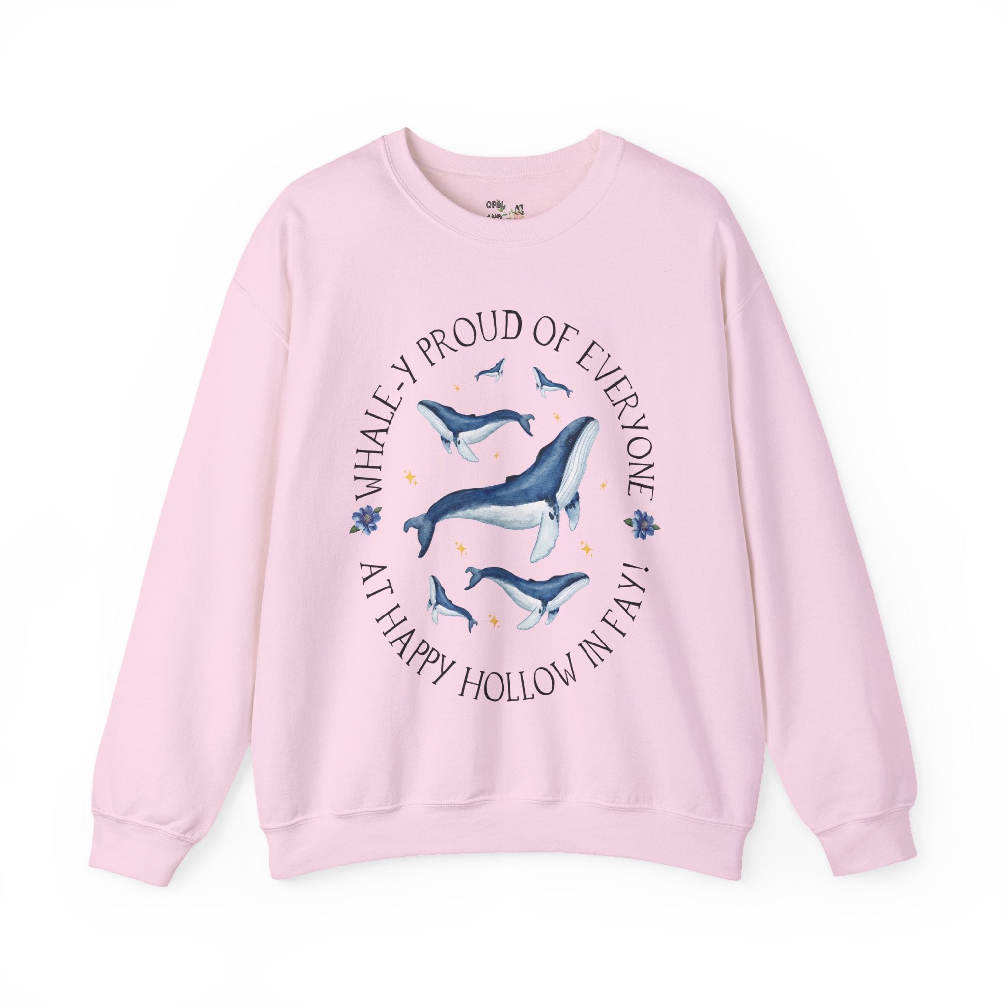 Happy Hollow Elementary School Sweatshirt: Whale - y Proud | FPS + Opal and June Sweatshirt, Fayetteville Public Schools - Opal and June