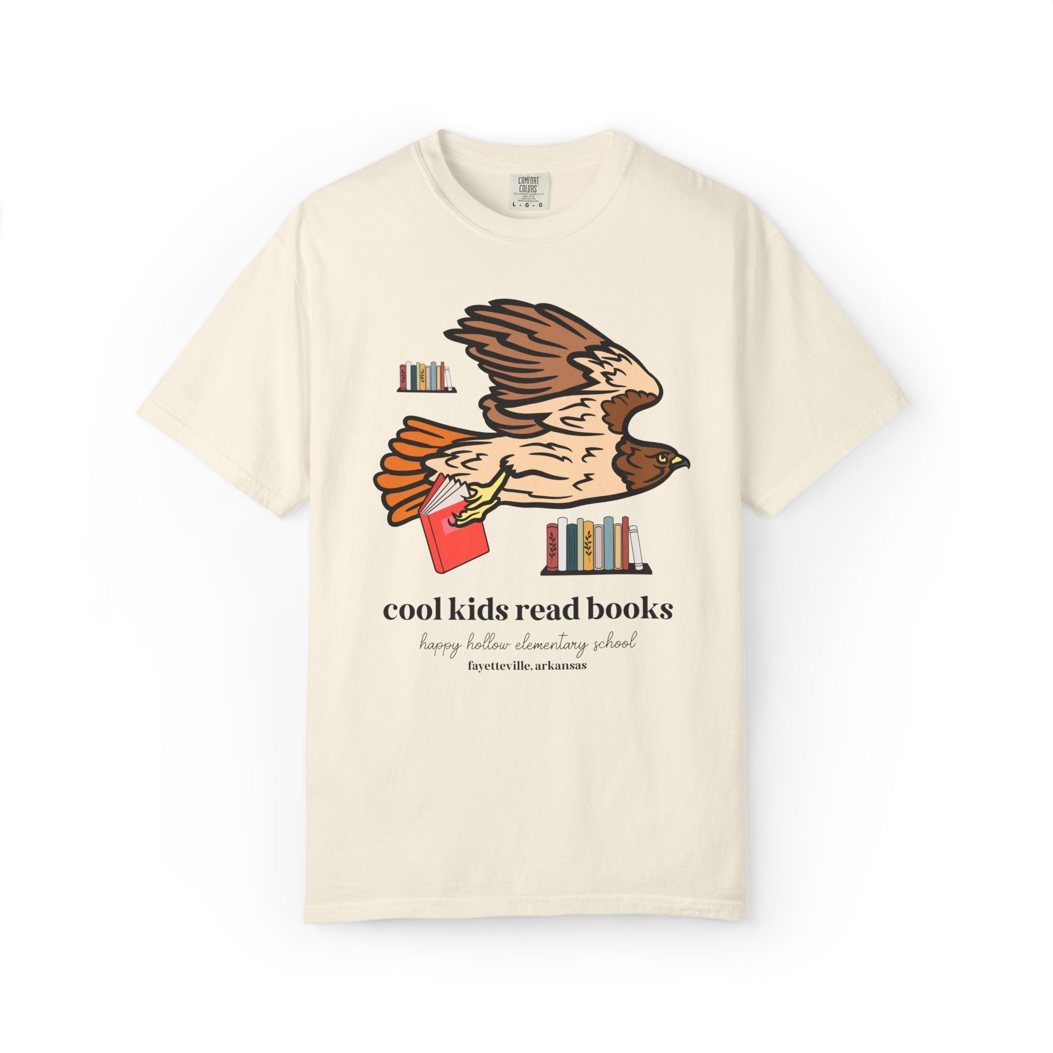 Happy Hollow Elementary School Tee Shirt: Cool Kids Read Books | FPS + Opal and June Tee Shirt, Fayetteville Public Schools - Opal and June
