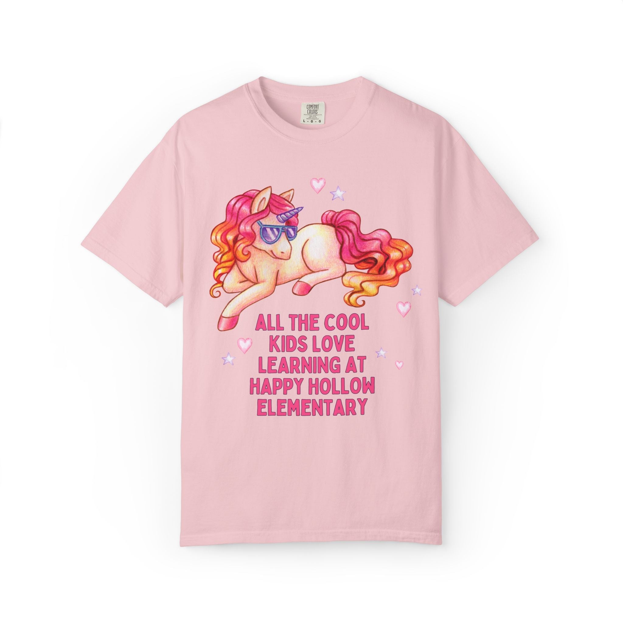Happy Hollow Elementary School Tee Shirt: Cool Kids Unicorn | FPS + Opal and June T-Shirt, Fayetteville Public Schools - Opal and June