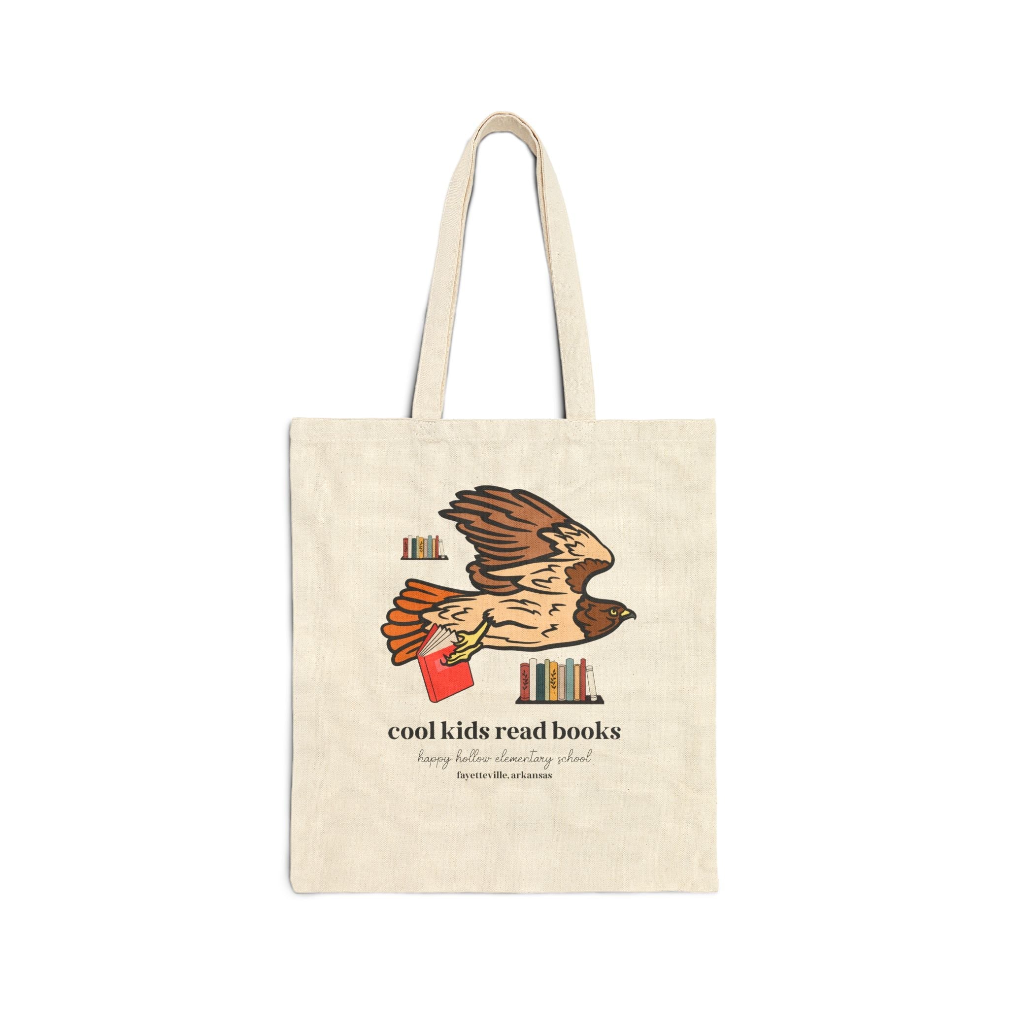 Happy Hollow Elementary School Tote Bag: Cool Kids Read Books | FPS + Opal and June Tote Bag, Fayetteville Public Schools - Opal and June
