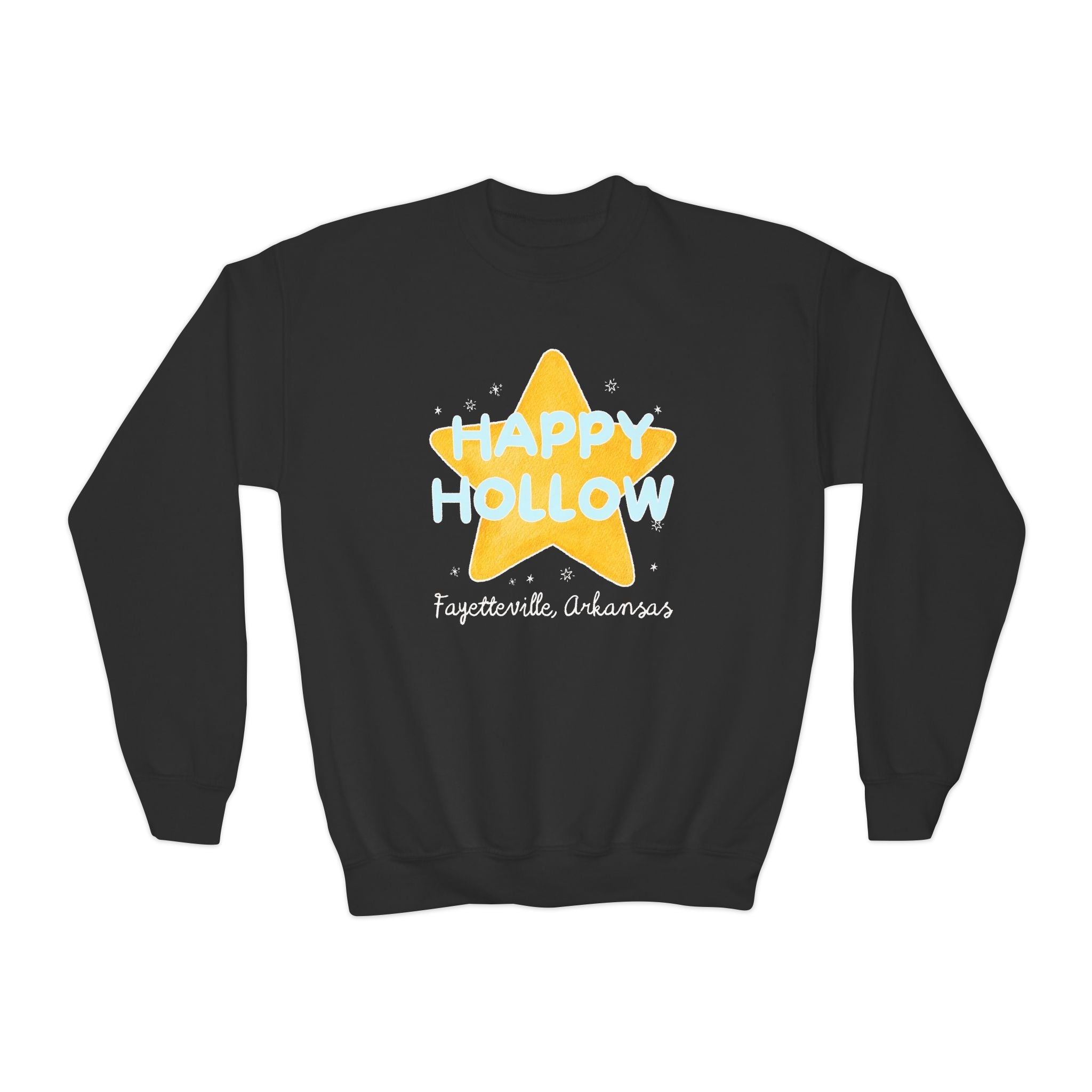 Happy Hollow Elementary Sweatshirt: Retro Star Design | FPS + Opal and June Sweatshirt, Fayetteville Public Schools - Opal and June