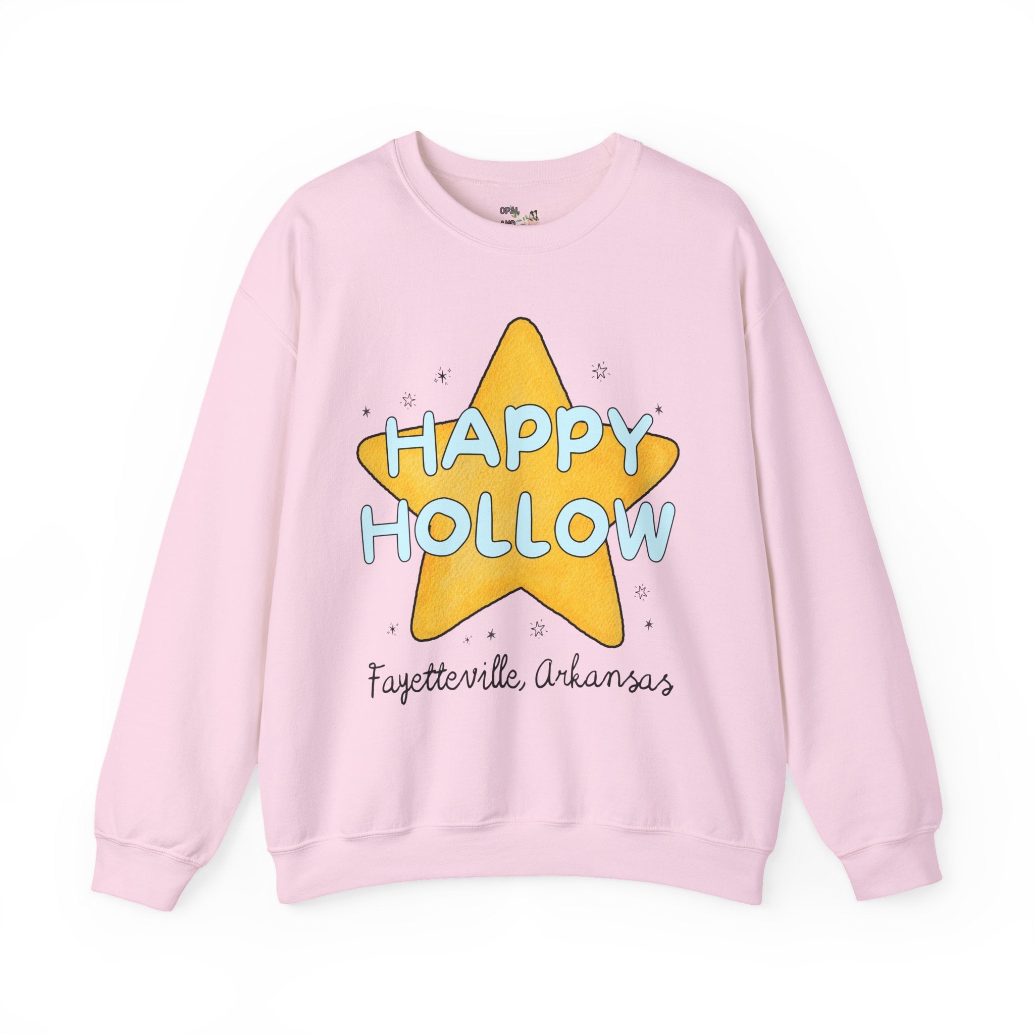 Happy Hollow Elementary Sweatshirt: Retro Star Design | FPS + Opal and June Sweatshirt, Fayetteville Public Schools - Opal and June