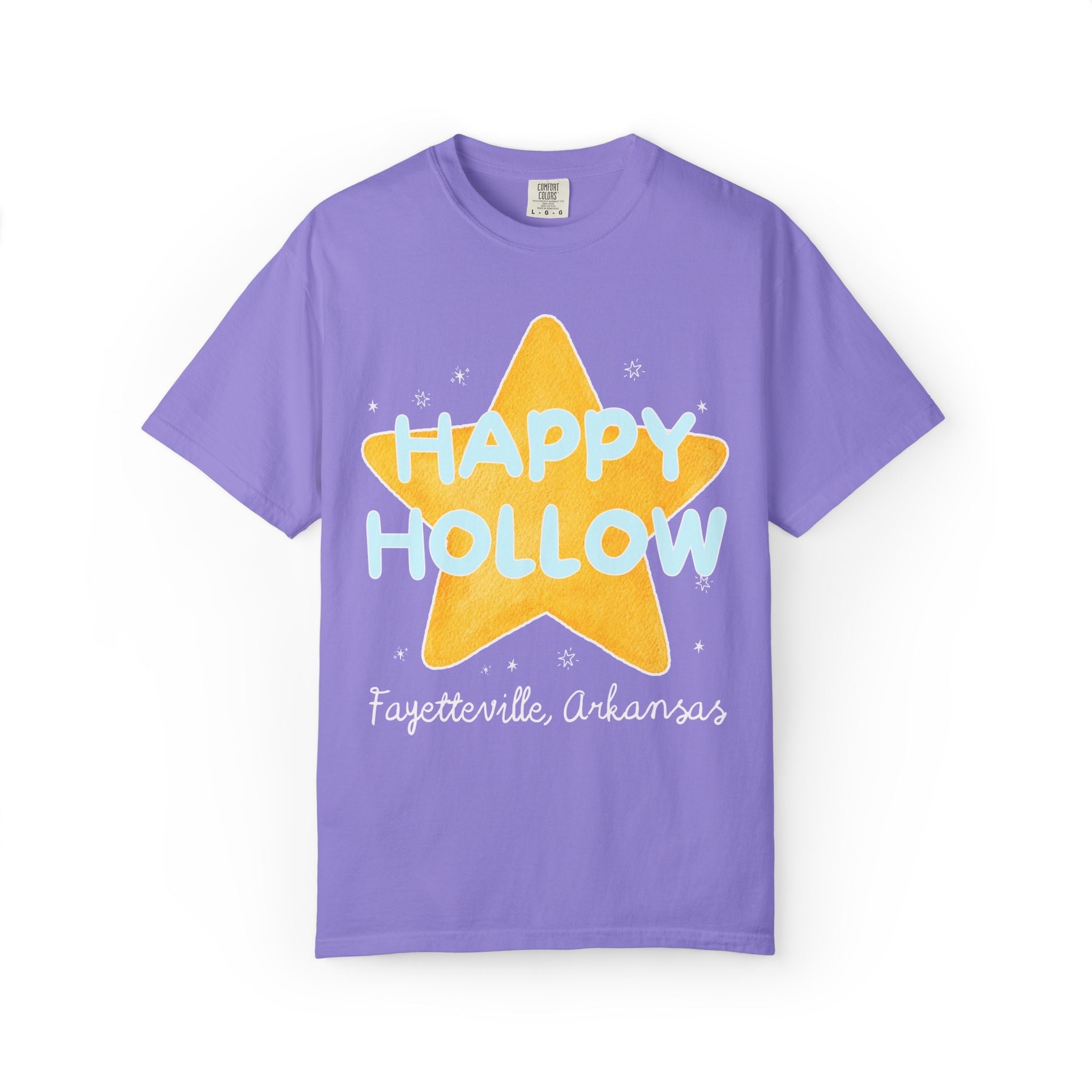 Happy Hollow Elementary Tee Shirt: Retro Star Design | FPS + Opal and June Tee Shirt, Fayetteville Public Schools - Opal and June