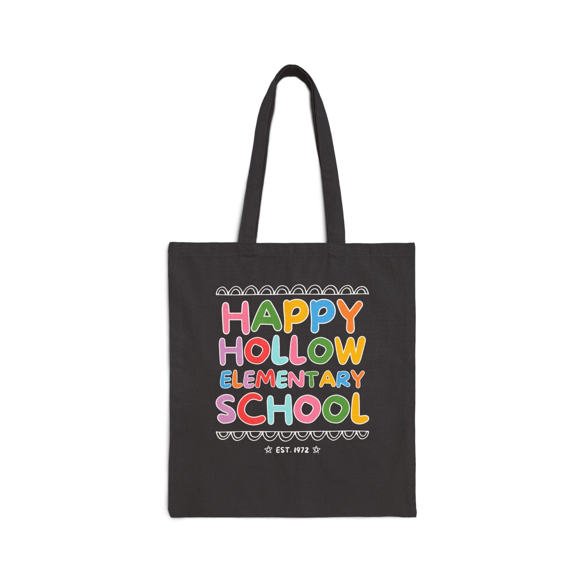 Happy Hollow Elementary Tote Bag: Rainbow Letters - Opal and June