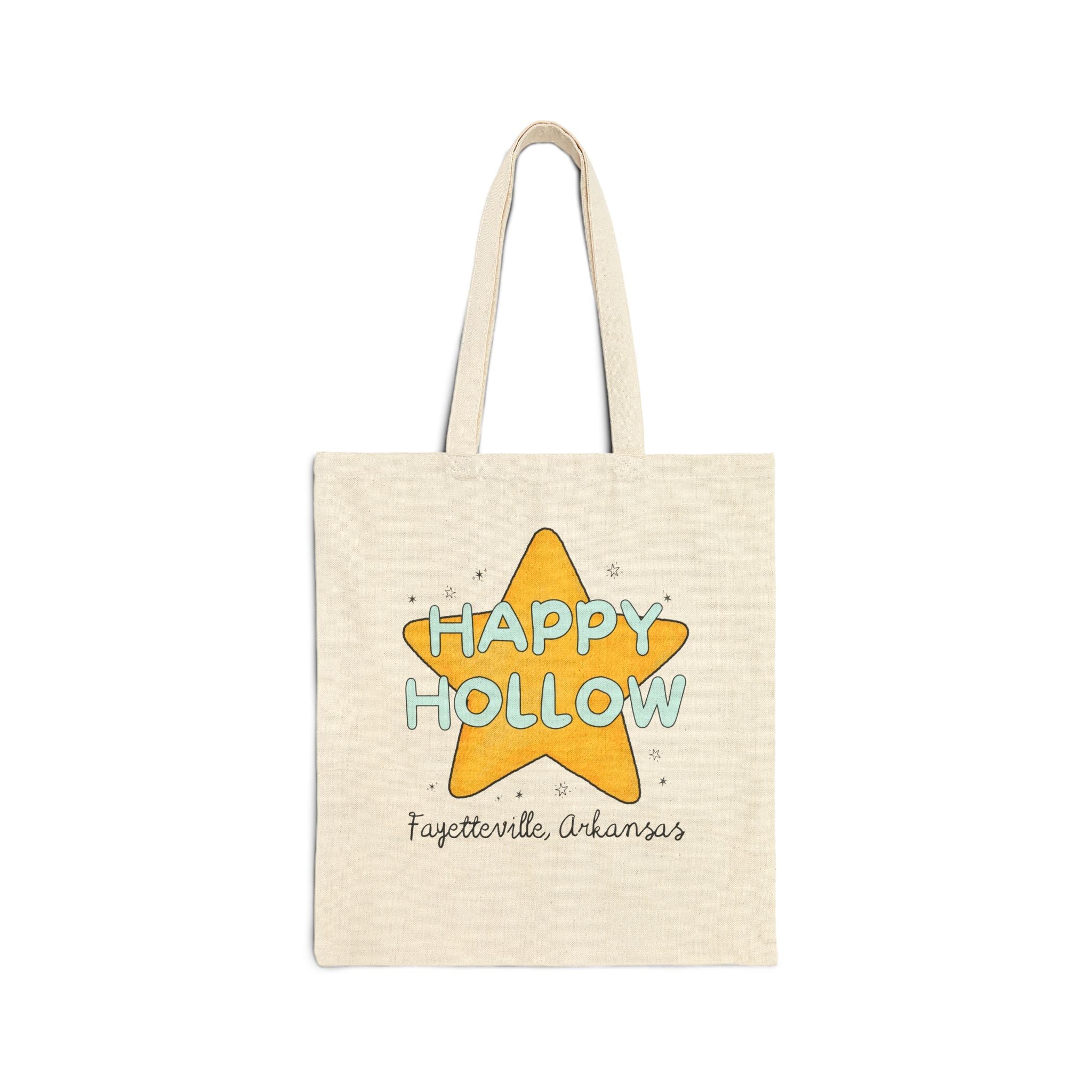 Happy Hollow Elementary Tote Bag: Retro Star Design | FPS + Opal and June Tote Bag, Fayetteville Public Schools - Opal and June