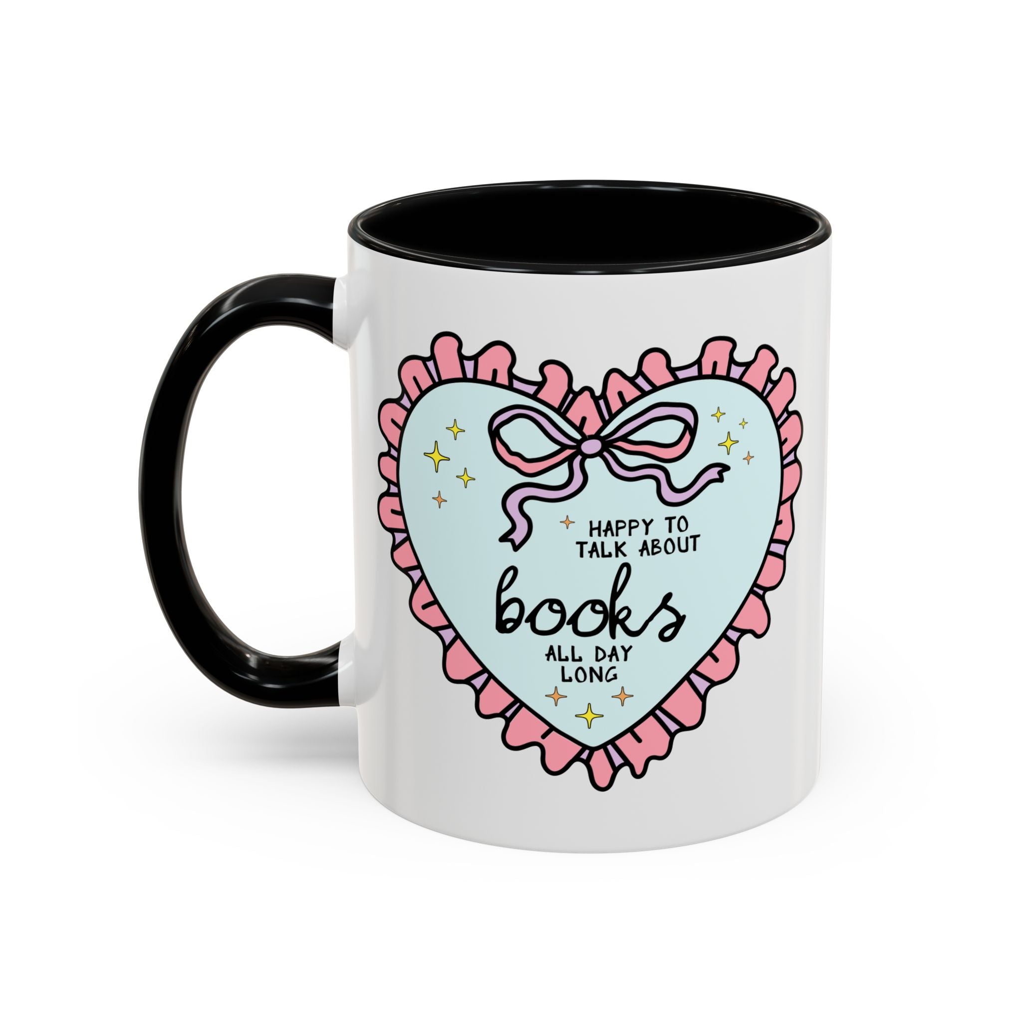 Happy to Talk About Books All Day Long Coffee Mug - Opal and June