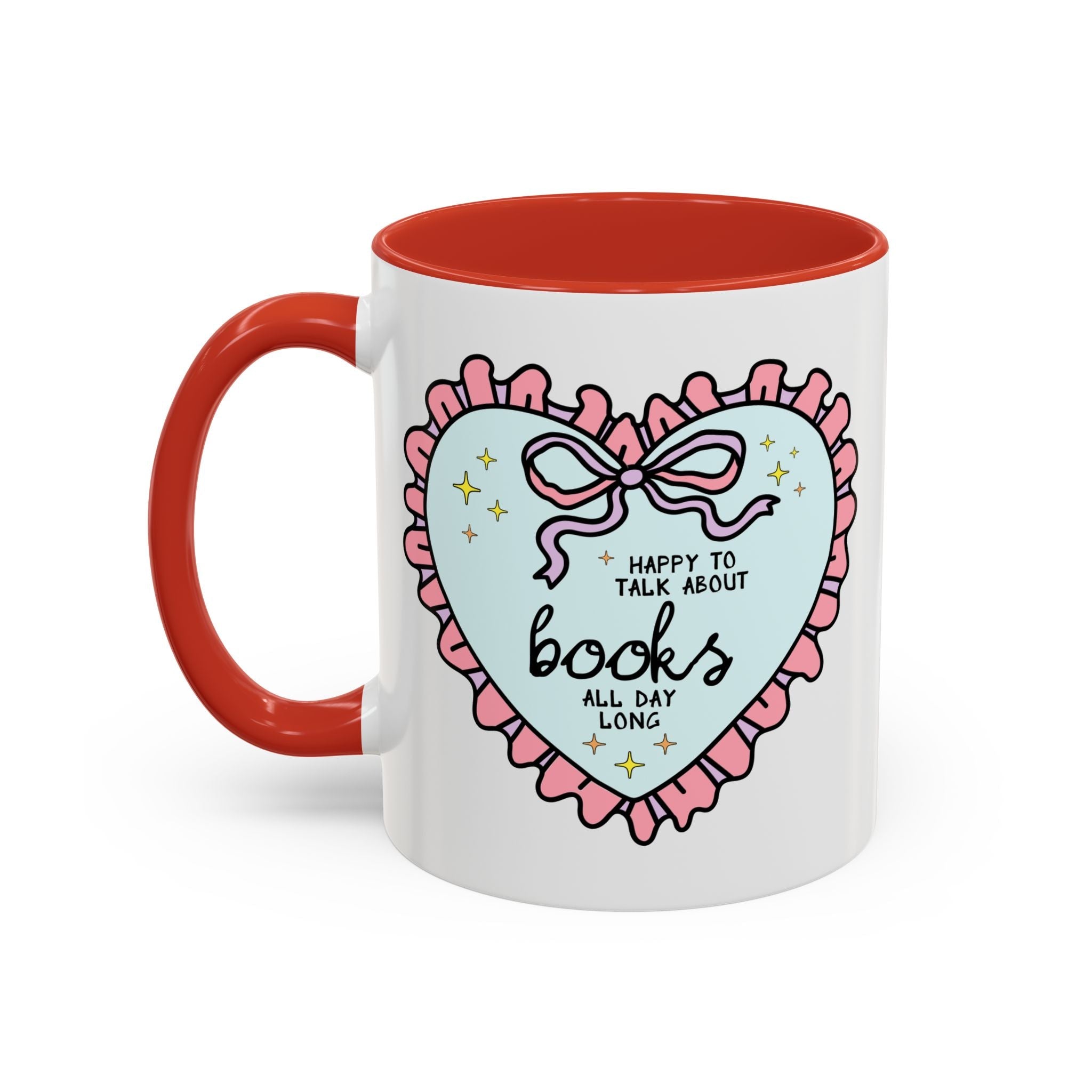 Happy to Talk About Books All Day Long Coffee Mug - Opal and June