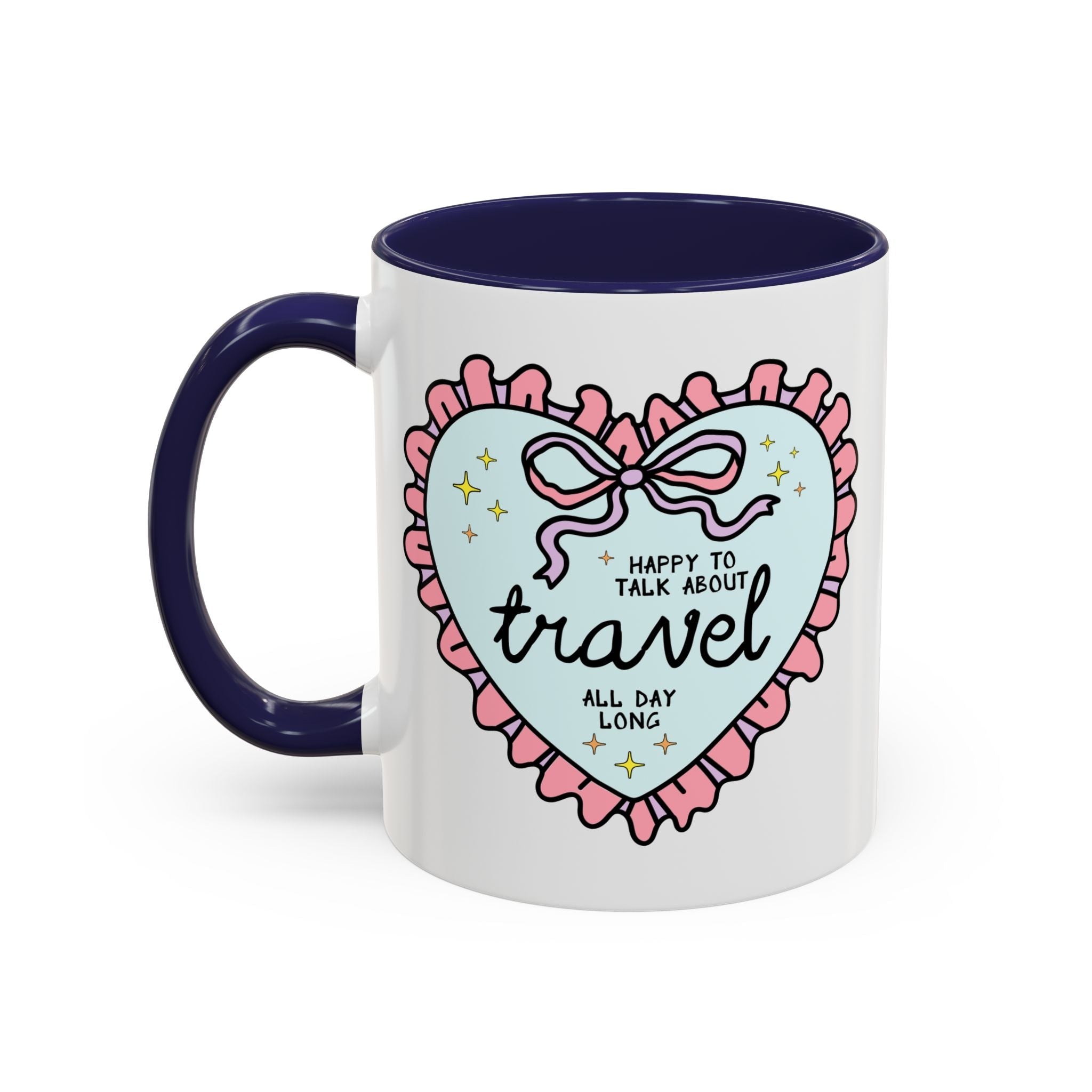 Happy to Talk About Travel All Day Long Coffee Mug - Opal and June