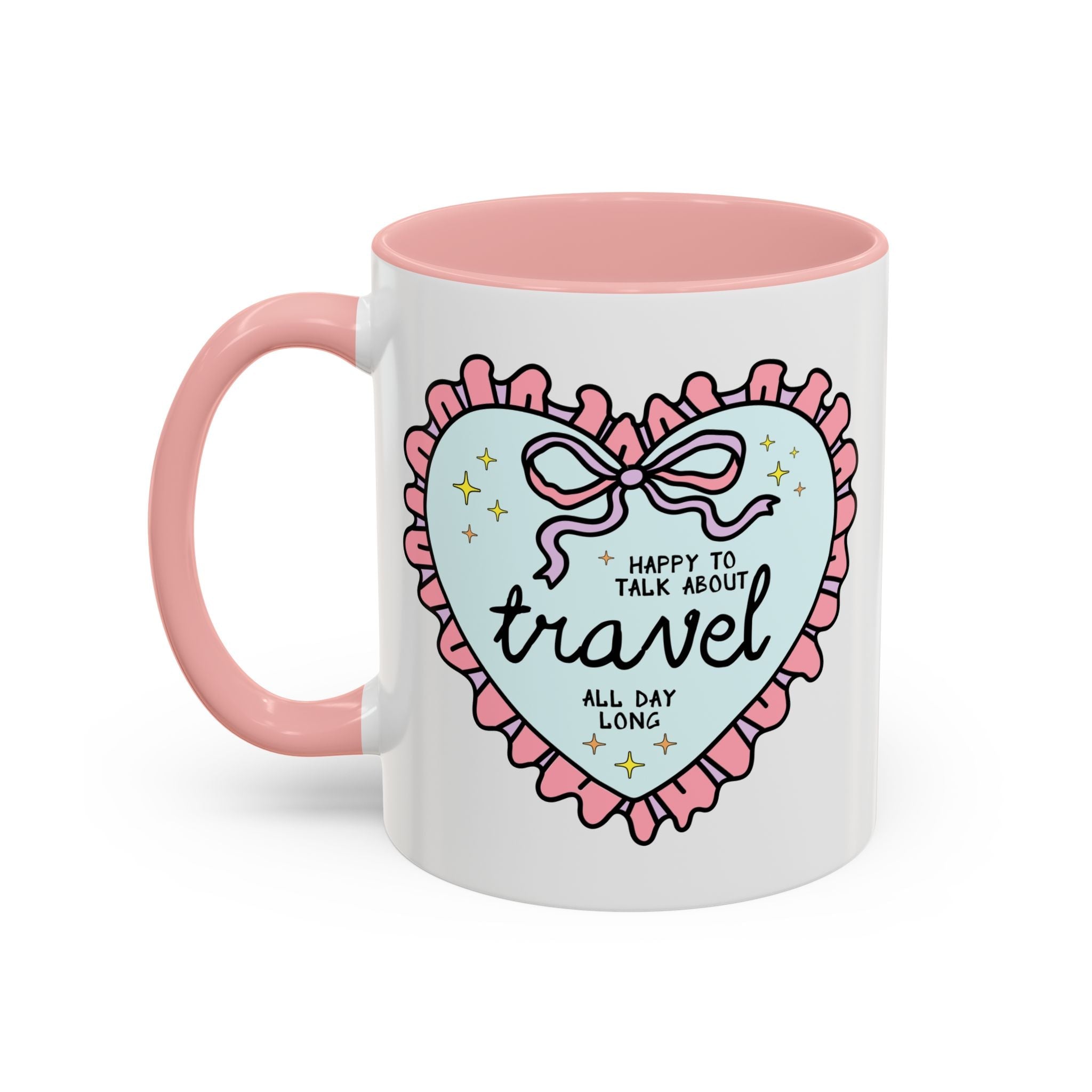 Happy to Talk About Travel All Day Long Coffee Mug - Opal and June