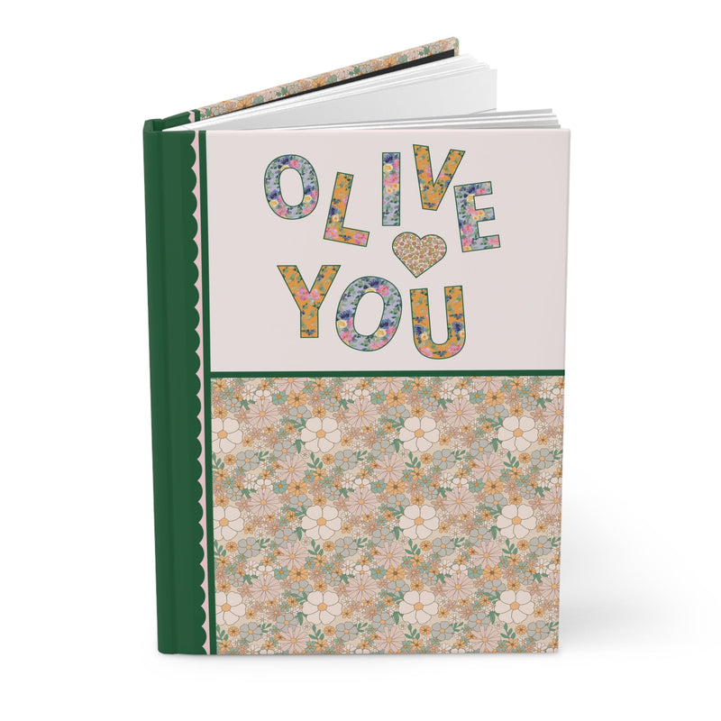 Hardcover Notebook Gift for Girlfriend, Friend Who Loves Writing, Floral Cottagecore Journal with Lined Pages, Cute Boho Present for Author - Opal and June