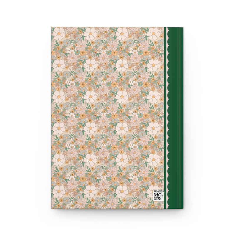 Hardcover Notebook Gift for Girlfriend, Friend Who Loves Writing, Floral Cottagecore Journal with Lined Pages, Cute Boho Present for Author - Opal and June