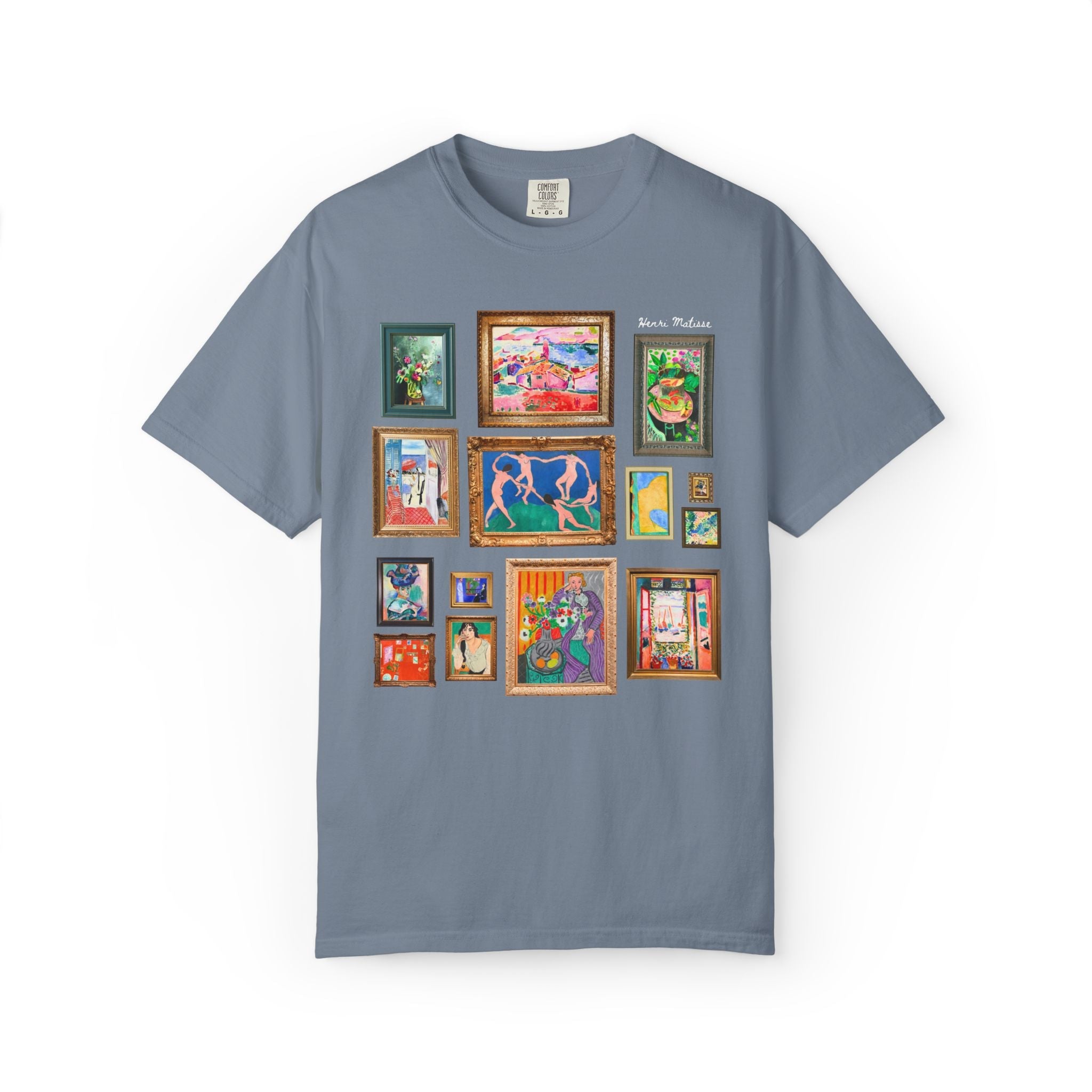 Henri Matisse Art History Buff Tee Shirt with Famous Paintings, Fauvism Modernism Post-Impressionist Art Movements, French Art History Tee - Opal and June