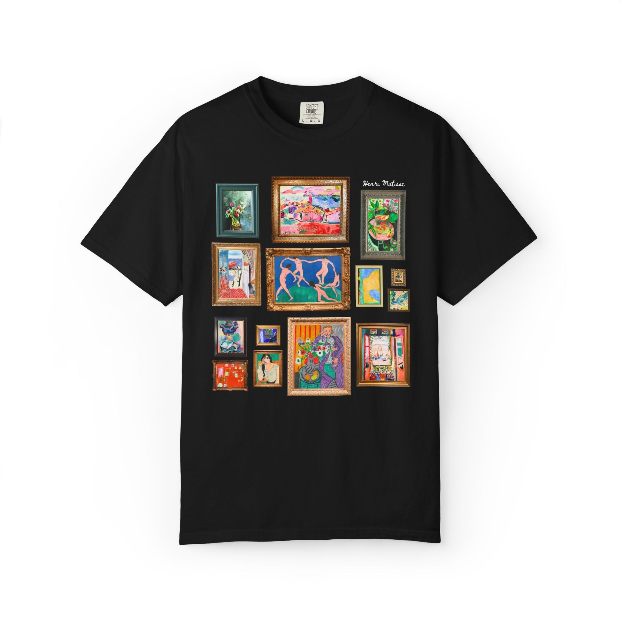 Henri Matisse Art History Buff Tee Shirt with Famous Paintings, Fauvism Modernism Post-Impressionist Art Movements, French Art History Tee - Opal and June