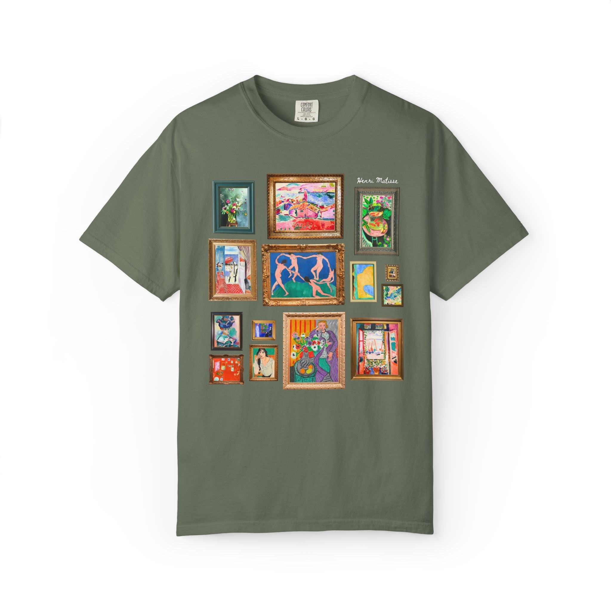Henri Matisse Art History Buff Tee Shirt with Famous Paintings, Fauvism Modernism Post-Impressionist Art Movements, French Art History Tee - Opal and June