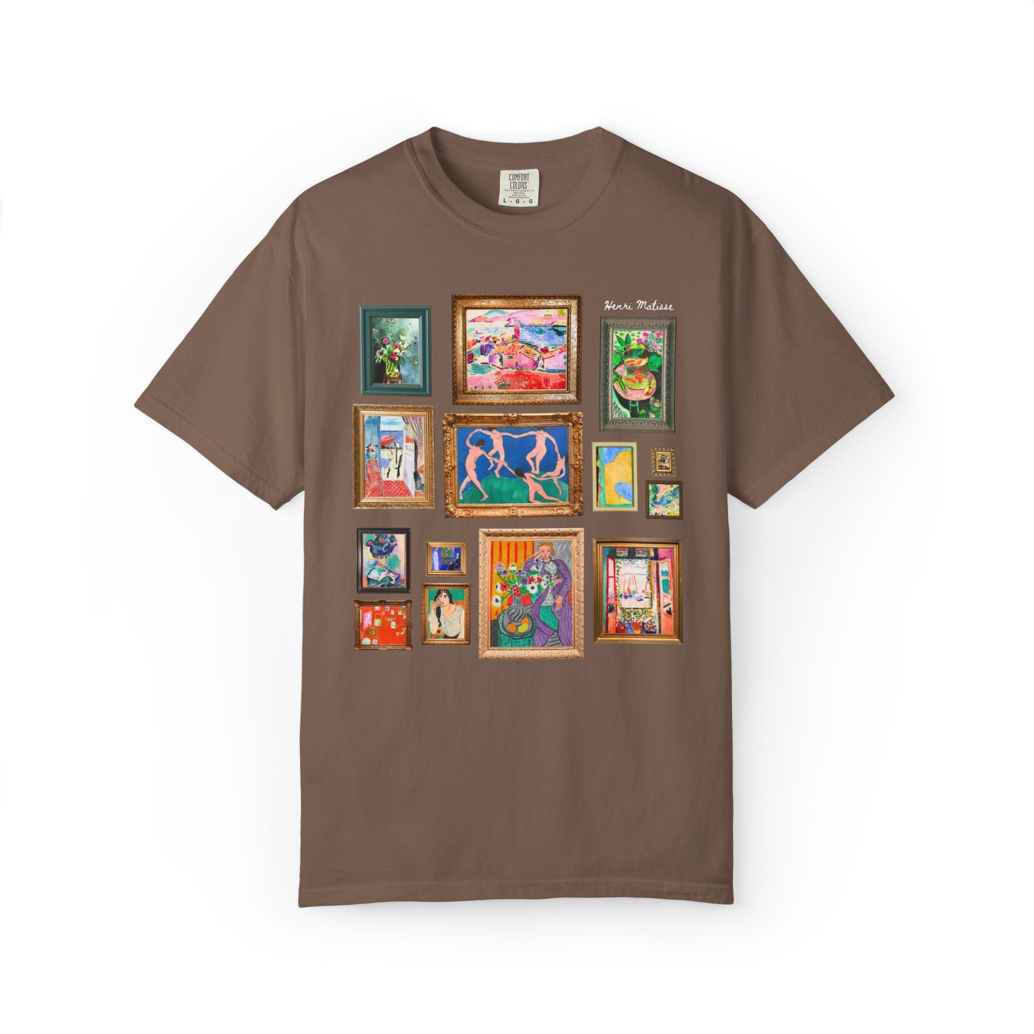 Henri Matisse Art History Buff Tee Shirt with Famous Paintings, Fauvism Modernism Post-Impressionist Art Movements, French Art History Tee - Opal and June