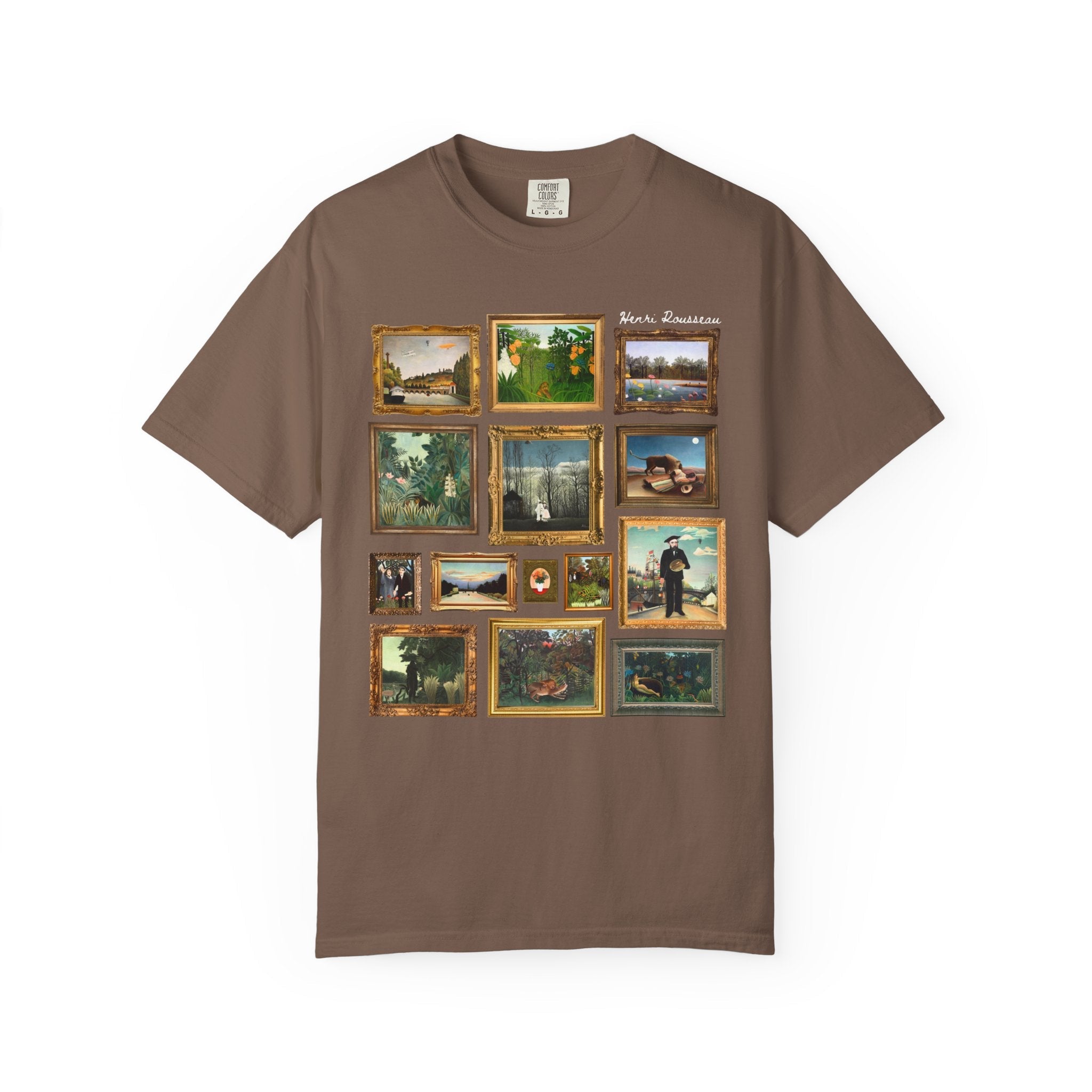 Henri Rousseau Art History Tee Shirt for Museum Lover, French Post - Impressionist Art Movement, Colorful Primitivism Art Historian Gift - Opal and June