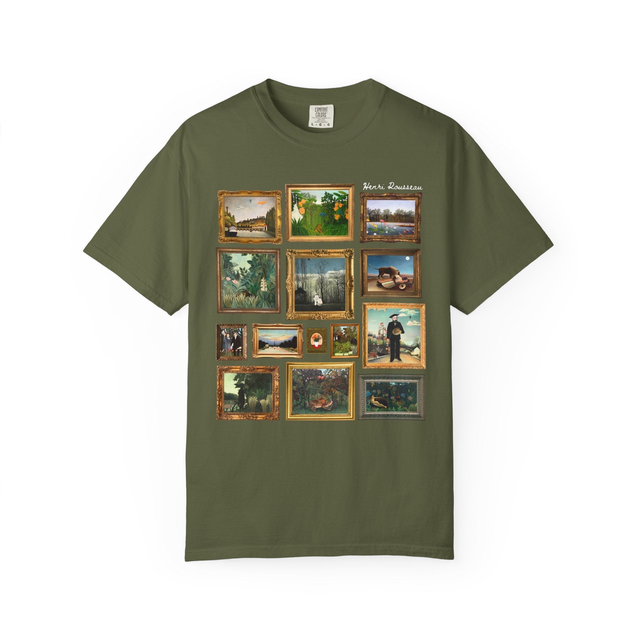 Henri Rousseau Art History Tee Shirt for Museum Lover, French Post - Impressionist Art Movement, Colorful Primitivism Art Historian Gift - Opal and June