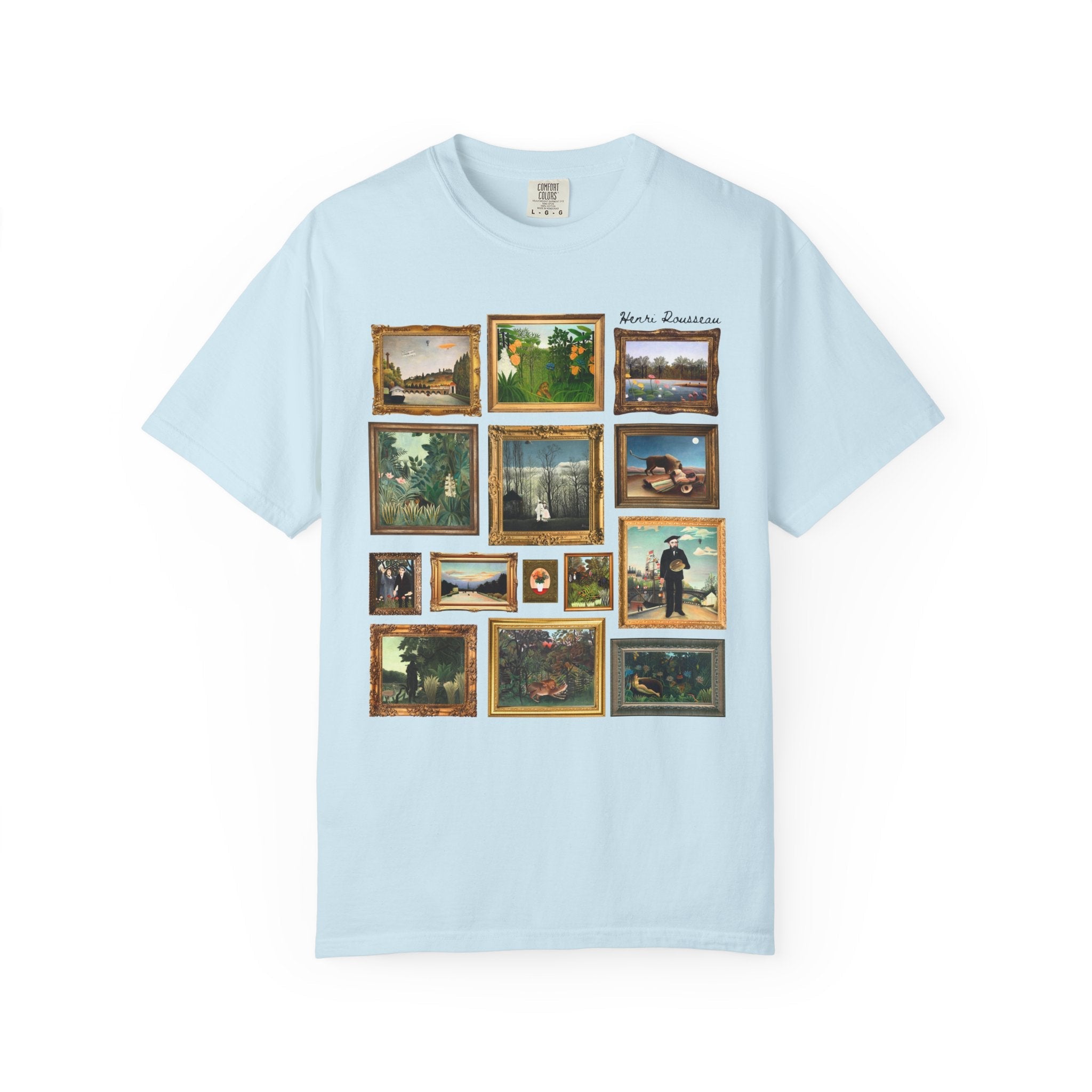 Henri Rousseau Art History Tee Shirt for Museum Lover, French Post - Impressionist Art Movement, Colorful Primitivism Art Historian Gift - Opal and June