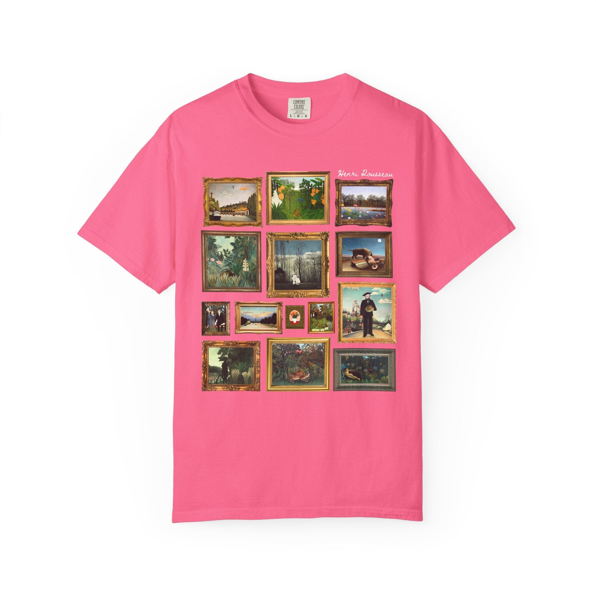 Henri Rousseau Art History Tee Shirt for Museum Lover, French Post - Impressionist Art Movement, Colorful Primitivism Art Historian Gift - Opal and June