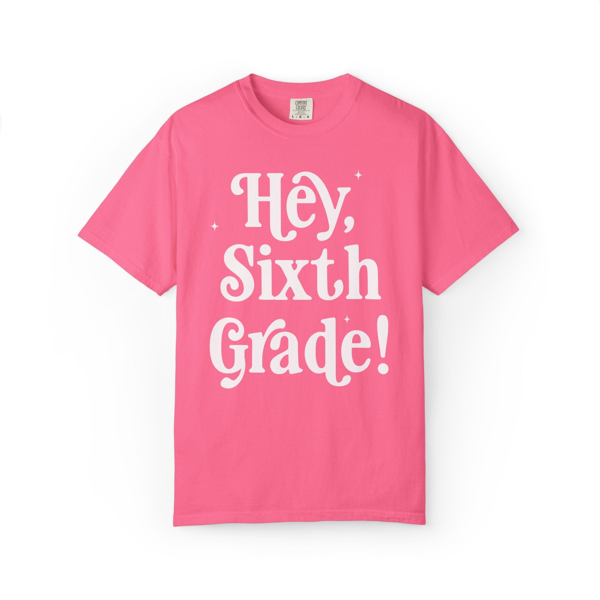Hey Sixth Grade Back to School Matching Teacher T-Shirt, Cute Sixth Grade Teacher Team or Sixth Grade Team Tee, Paraprofessional Gift - Opal and June