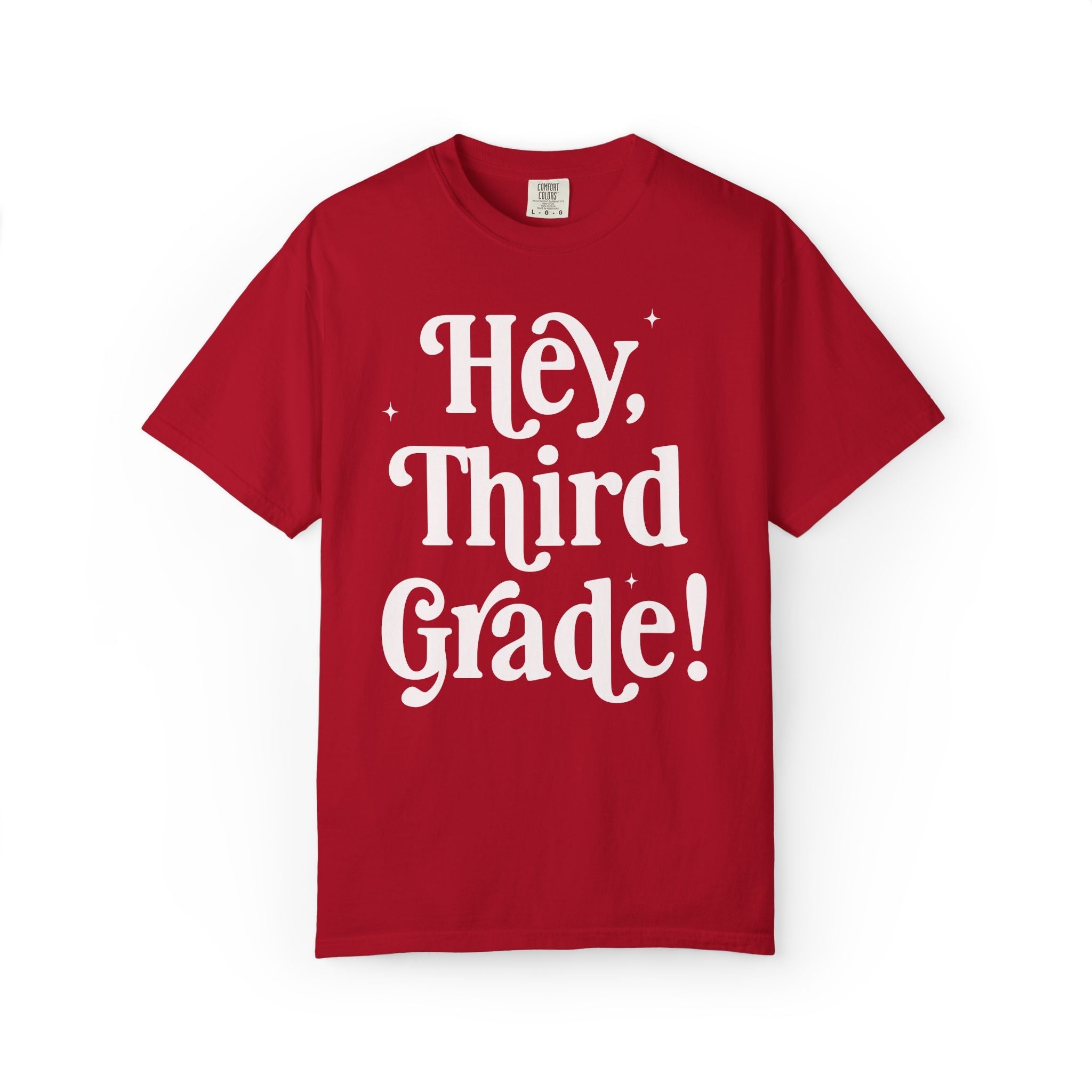 Hey Third Grade Back to School Matching Teacher T-Shirt, Cute Third Grade Teacher Team or Third Grade Team Tee, Paraprofessional Gift - Opal and June