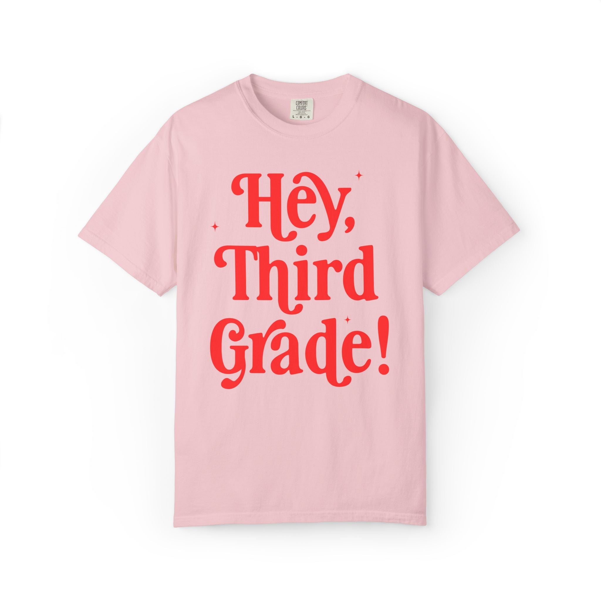 Hey Third Grade Back to School Matching Teacher T-Shirt, Cute Third Grade Teacher Team or Third Grade Team Tee, Paraprofessional Gift - Opal and June