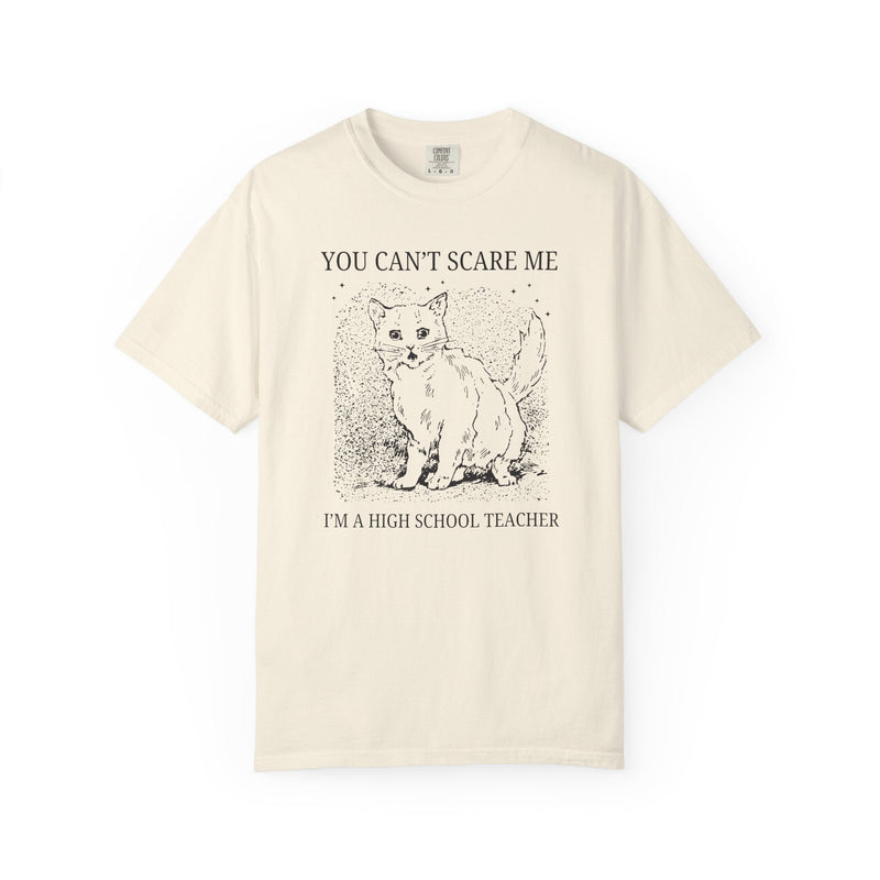 High School Teacher Halloween Tee Shirt with Cat, Funny Saying Cat Lover T-Shirt for Cat Mom Who Teaches High School, Teacher Team Shirt - Opal and June