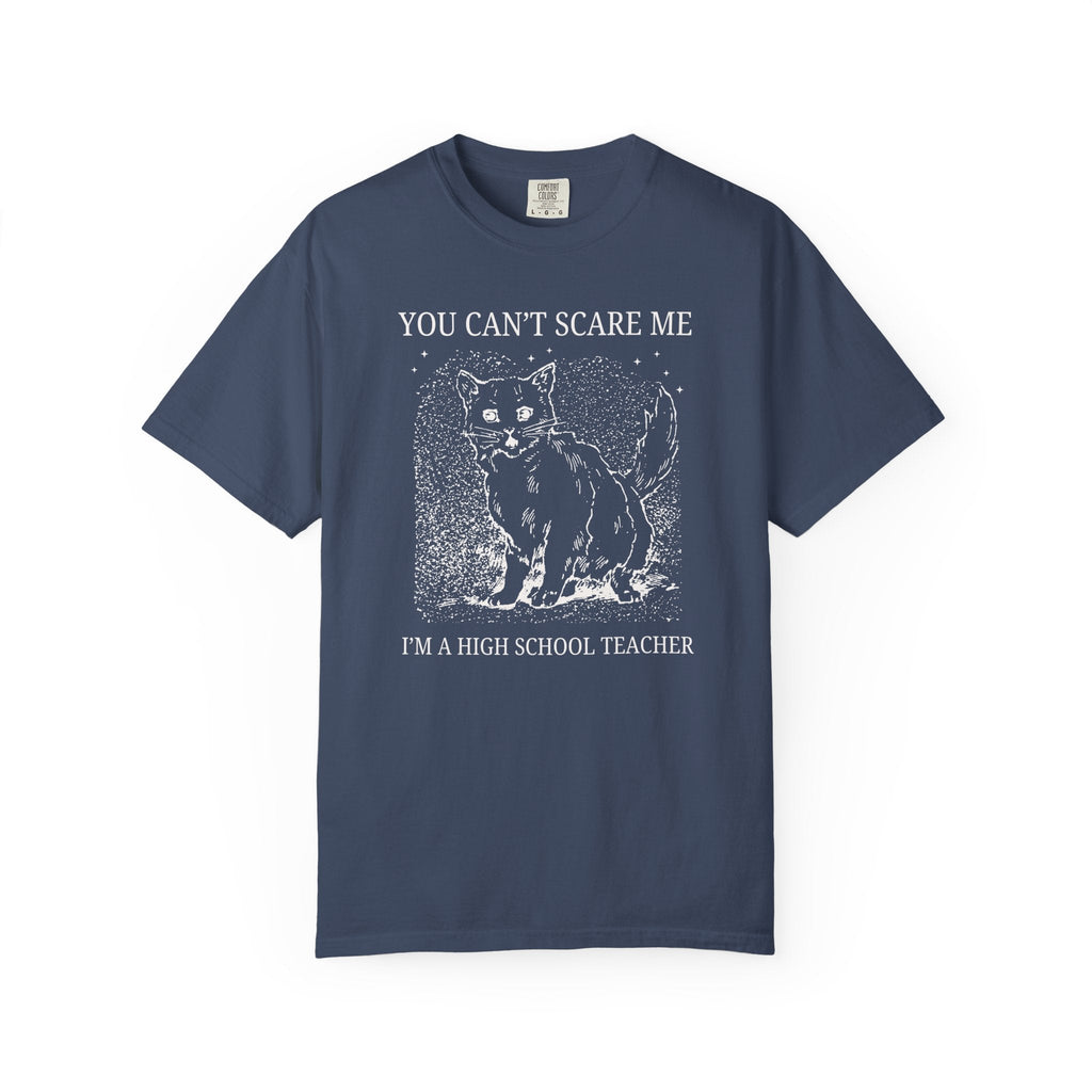 High School Teacher Halloween Tee Shirt with Cat, Funny Saying Cat Lover T-Shirt for Cat Mom Who Teaches High School, Teacher Team Shirt - Opal and June