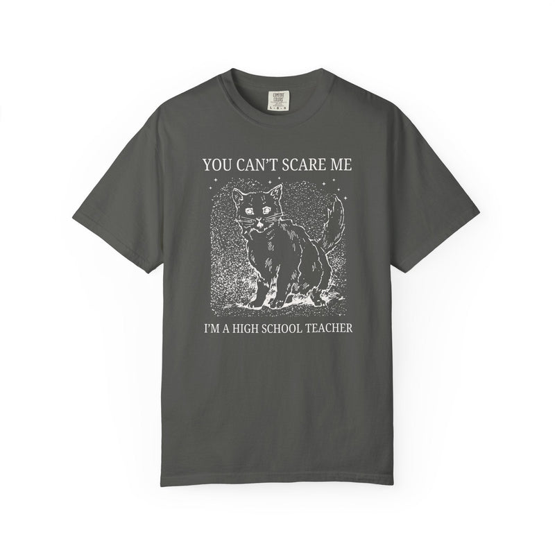 High School Teacher Halloween Tee Shirt with Cat, Funny Saying Cat Lover T-Shirt for Cat Mom Who Teaches High School, Teacher Team Shirt - Opal and June