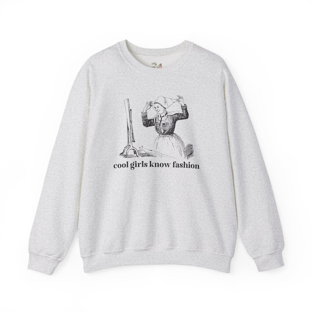 Historical Fashion Vintage Aesthetic Sweatshirt, Fashion History Major, Cute Humanities Professor Present, Funny Saying Women's History Gift - Opal and June