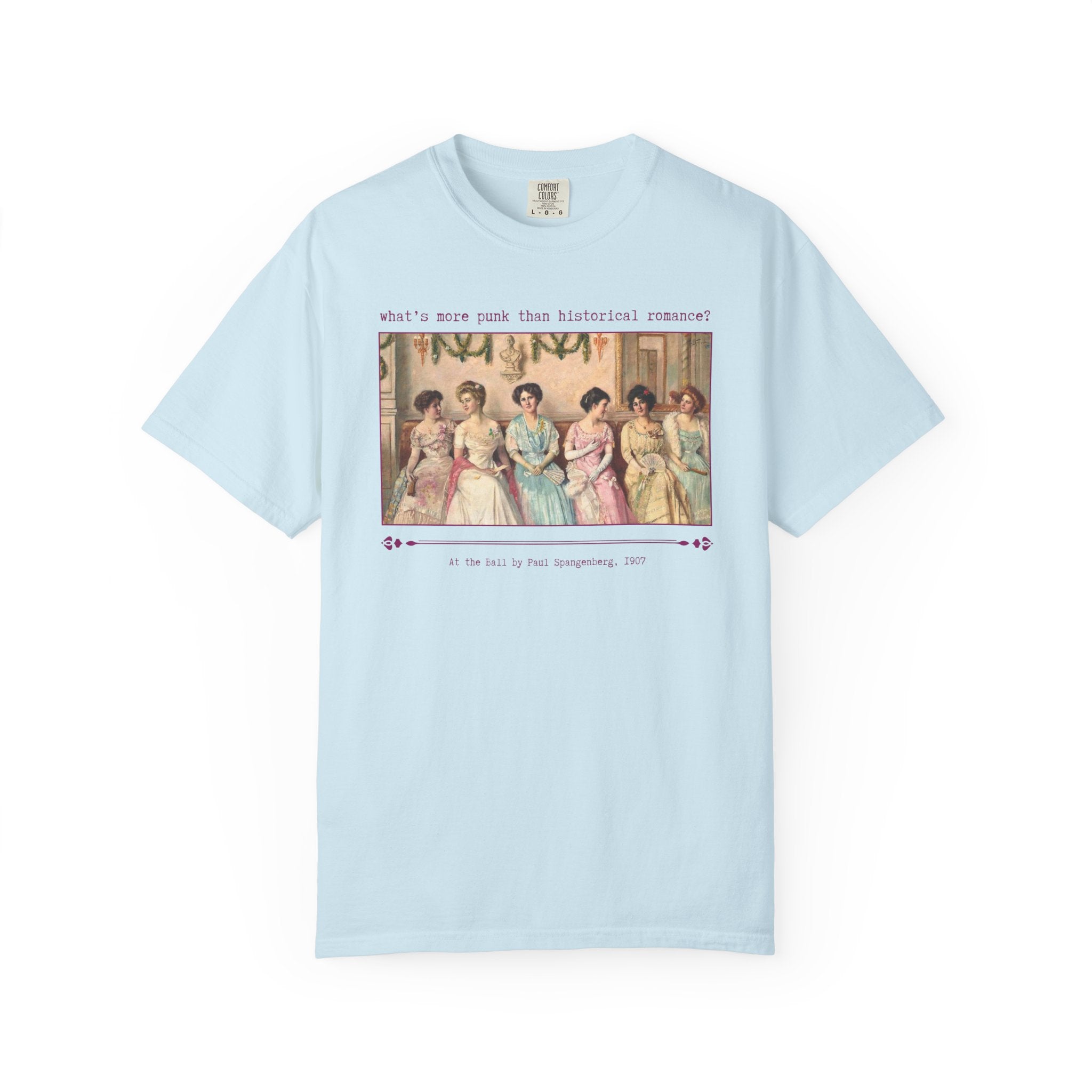 Historical Romance Art History Tee Shirt for Romance Reader or Historical Fiction Bookworm, At the Ball by Paul Spangenberg Bookish T-Shirt - Opal and June