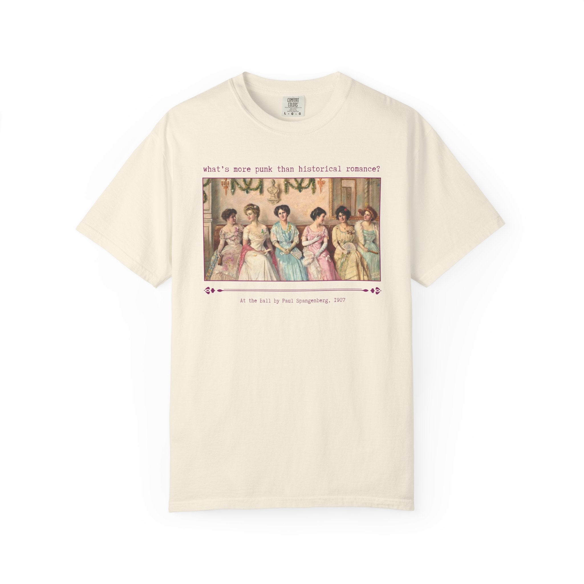 Historical Romance Art History Tee Shirt for Romance Reader or Historical Fiction Bookworm, At the Ball by Paul Spangenberg Bookish T-Shirt - Opal and June