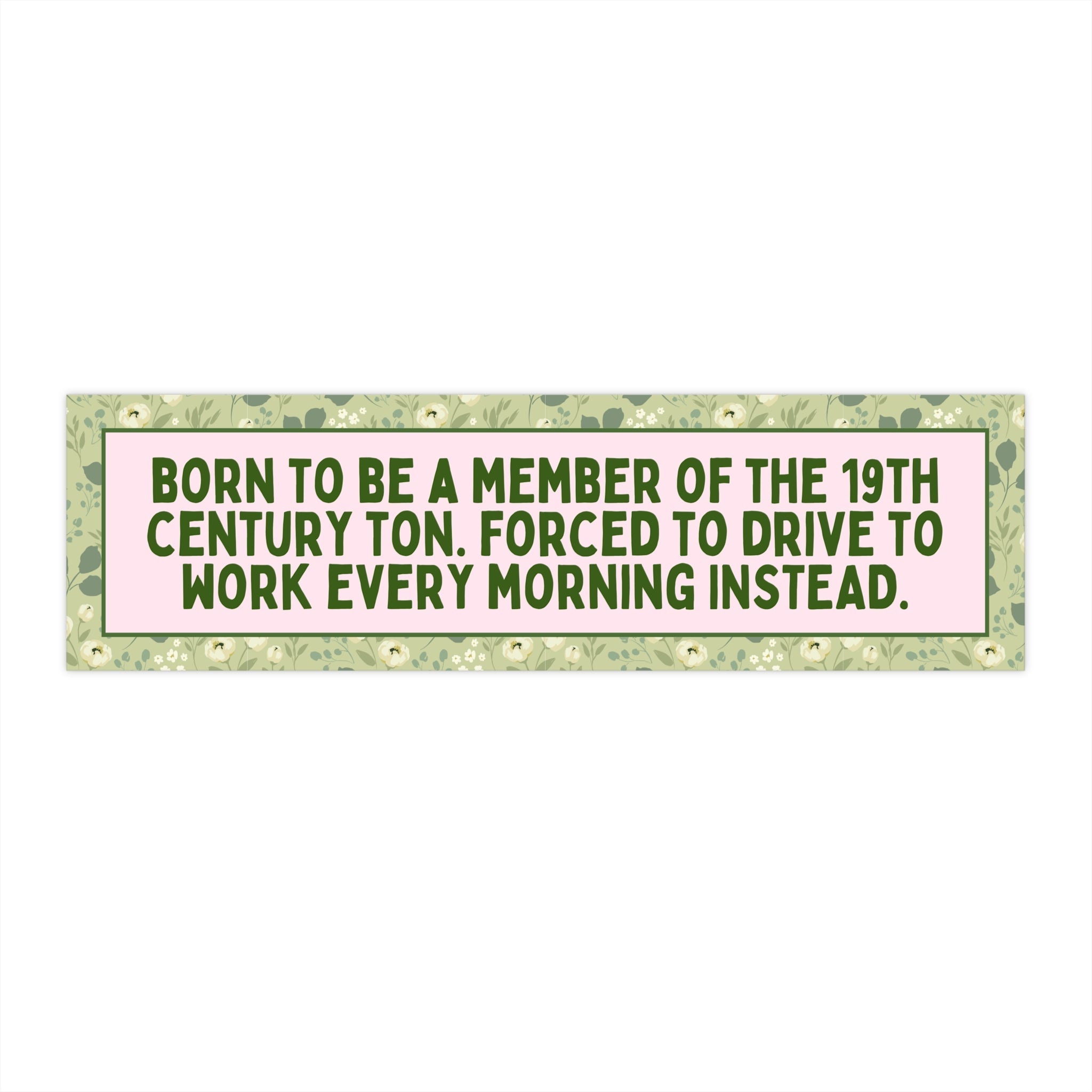 Historical Romance Reader Bumper Sticker for Bookworm Who Loves Romance Novels, Floral Bookish Bumper Sticker for Historical Fiction Reader - Opal and June