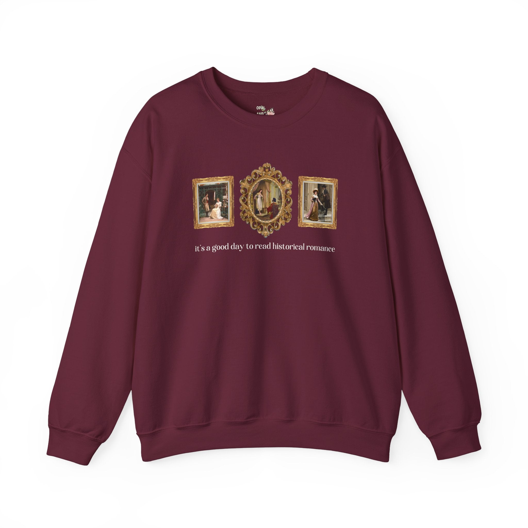 Historical Romance Reader Sweatshirt, Art Historian: Famous Paintings, Edmund Blair Leighton, Pre - Raphaelite Art Movement, Bookworm Gift - Opal and June